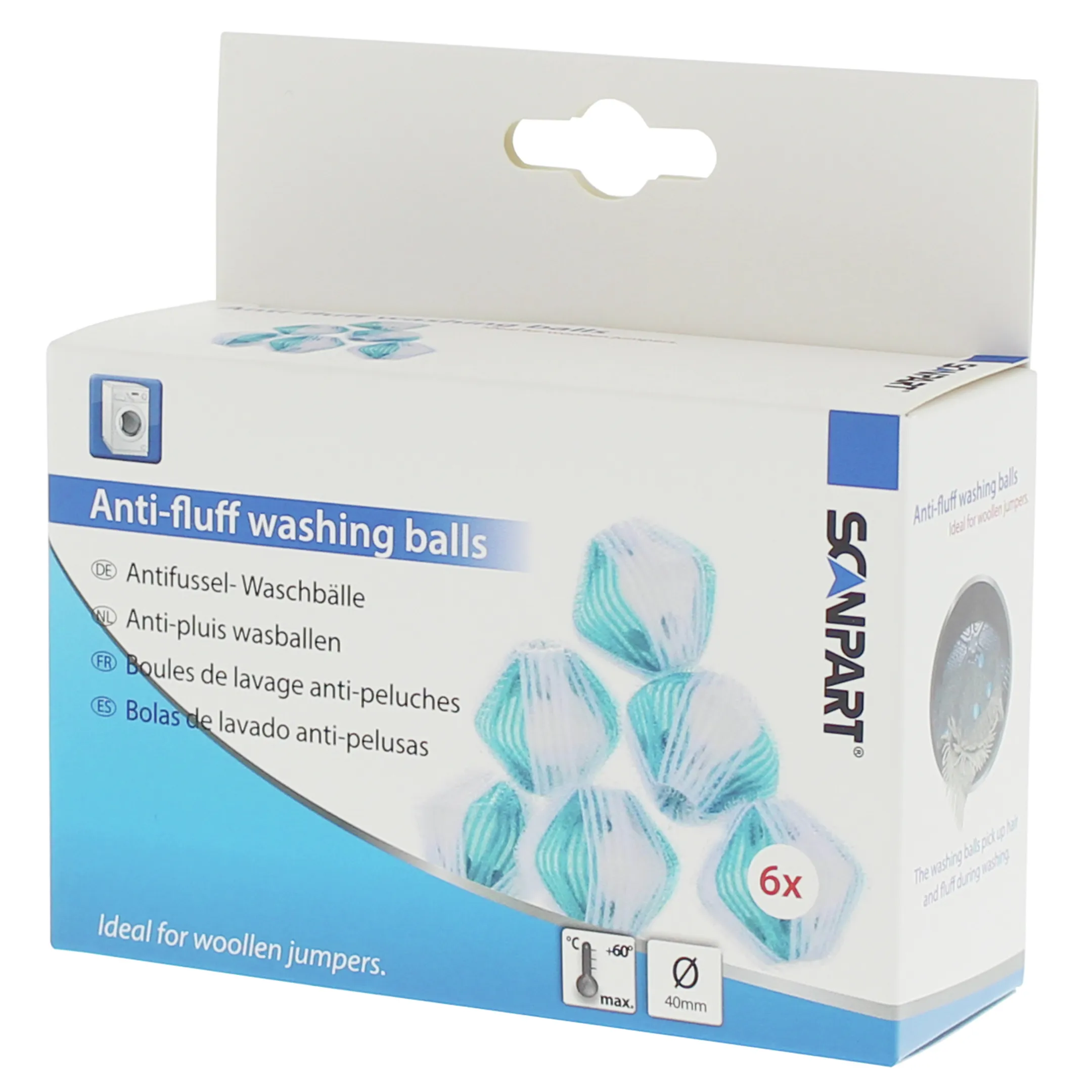 Boule de lavage anti-peluche 6pcs