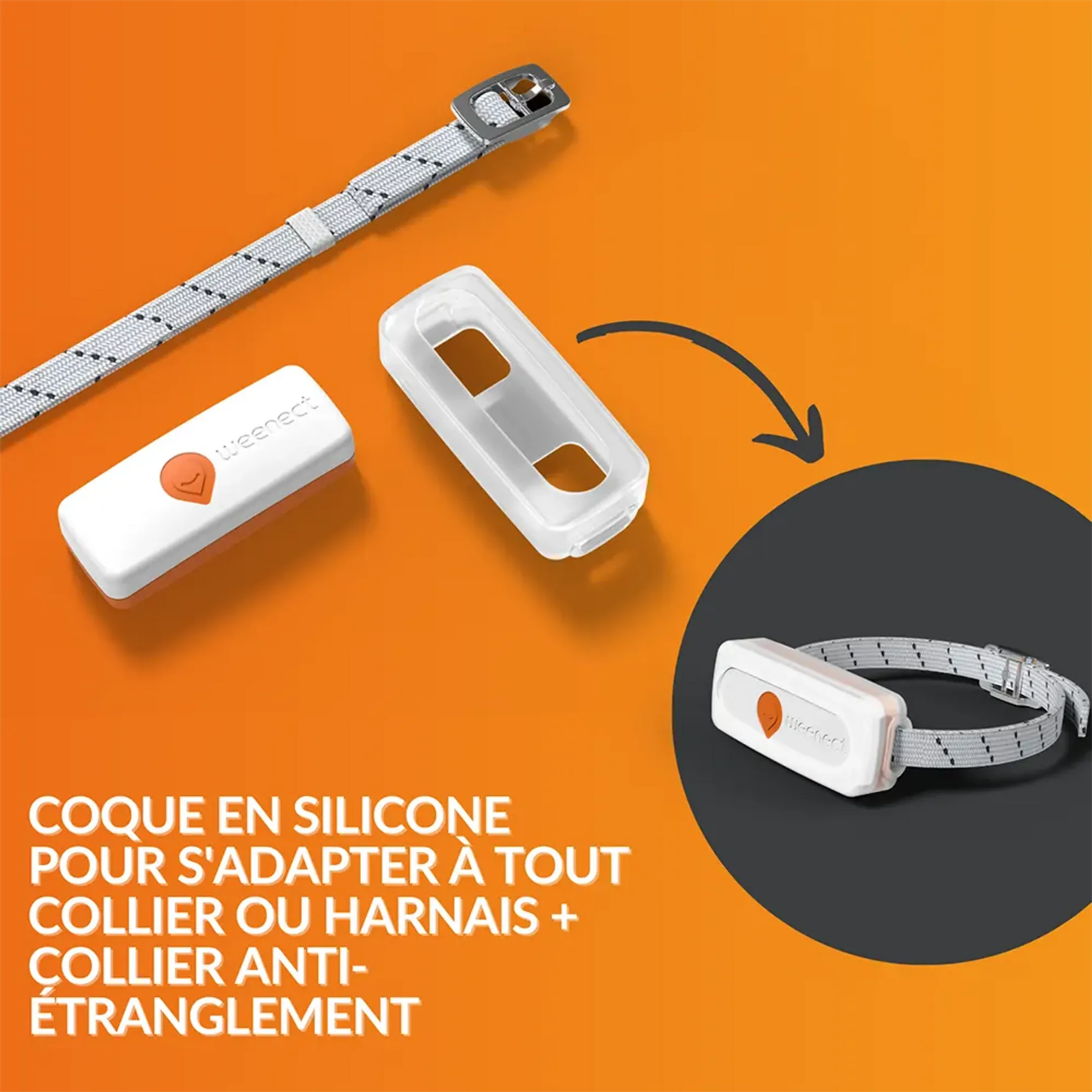 Weenect Collier GPS pour chats - XS Cats - Blanc image