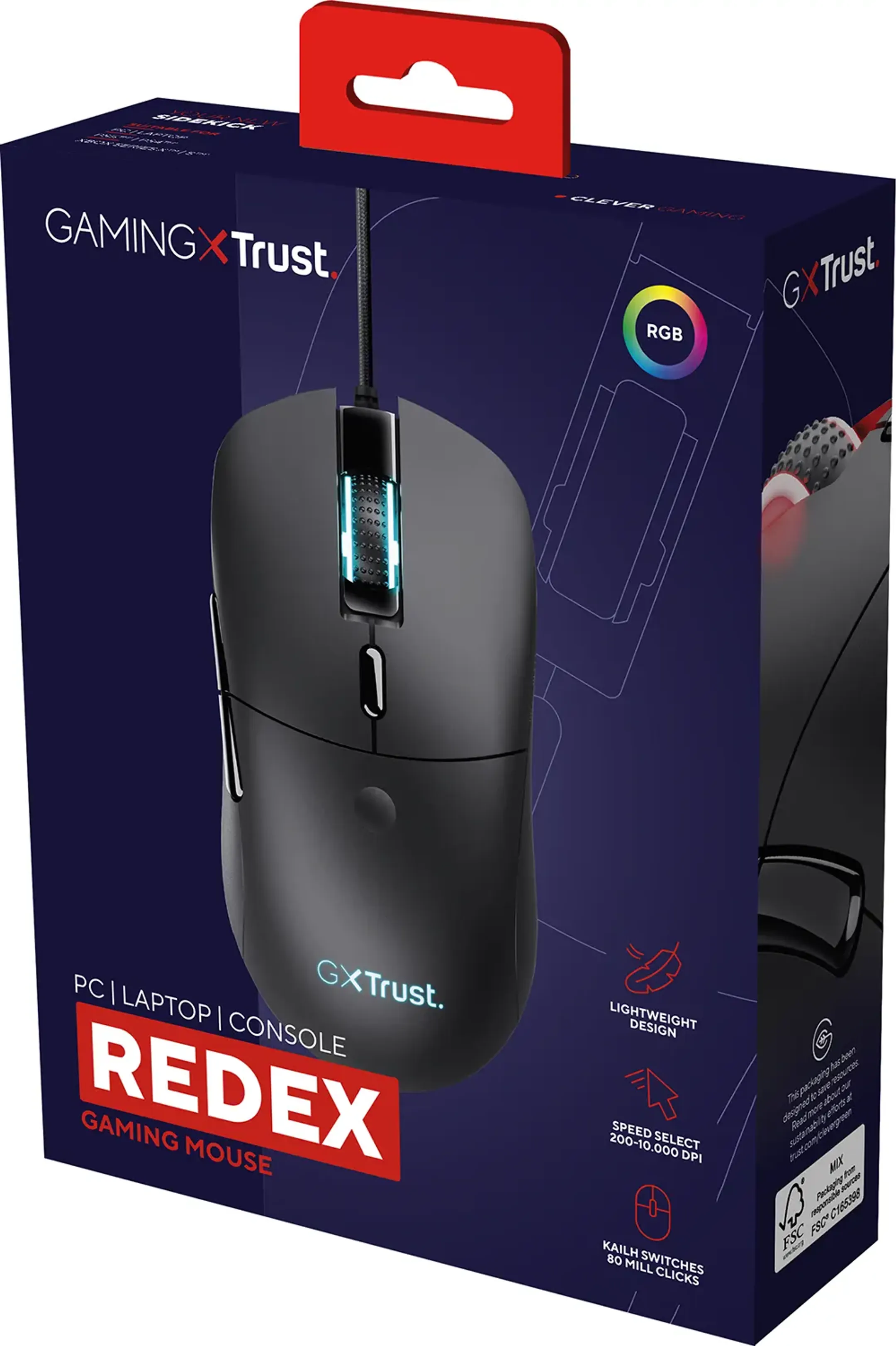 Trust Souris gaming légère GXT 981 Redex image
