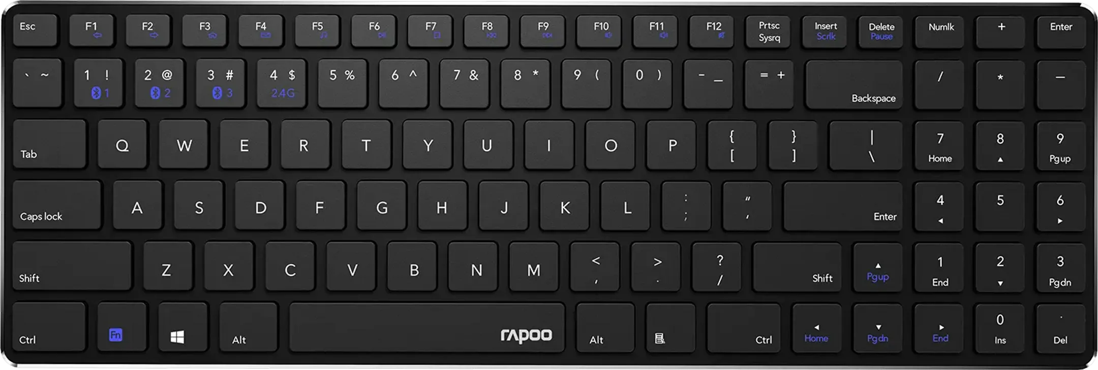 Rapoo Kit clavier et souris sans fil 9300M - Noir (AZERTY BE) image