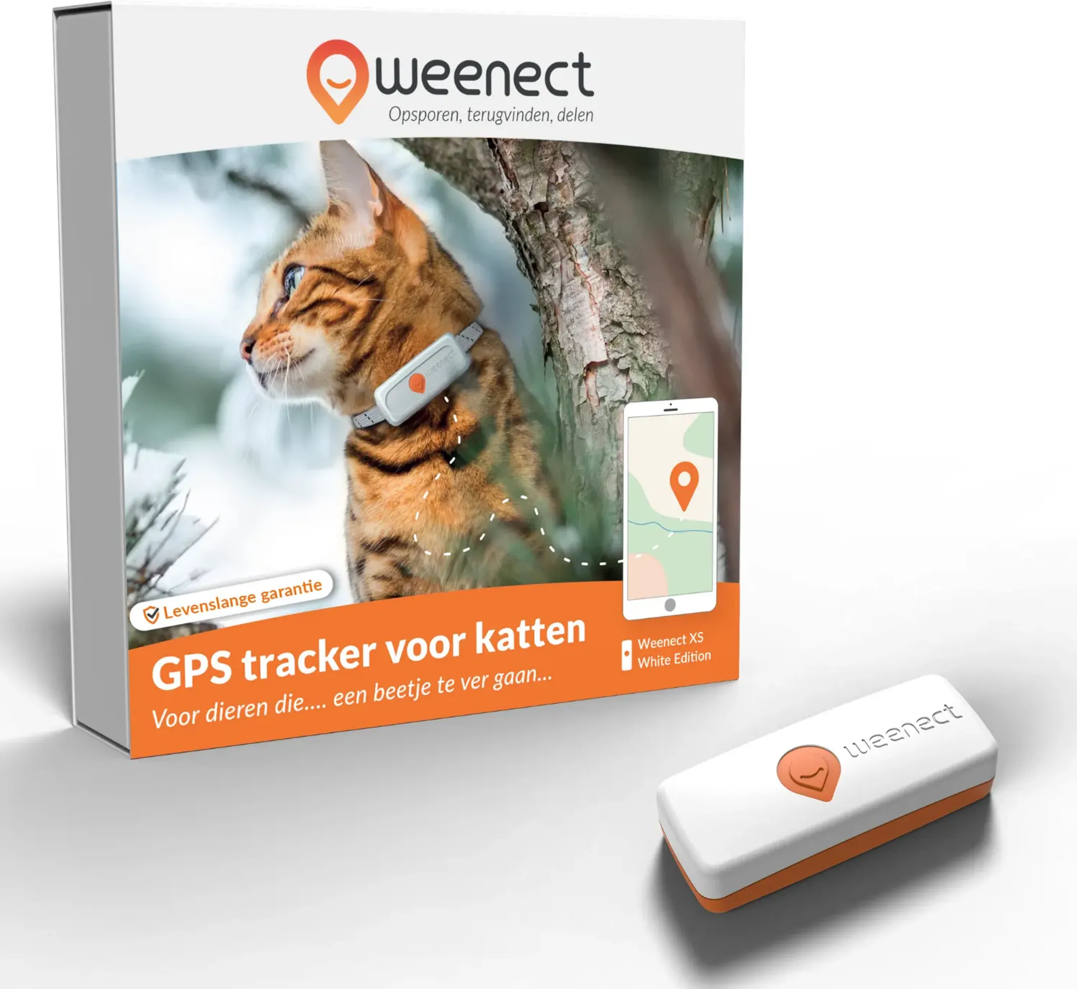 Weenect GPS tracker voor katten - XS Cats - Wit image