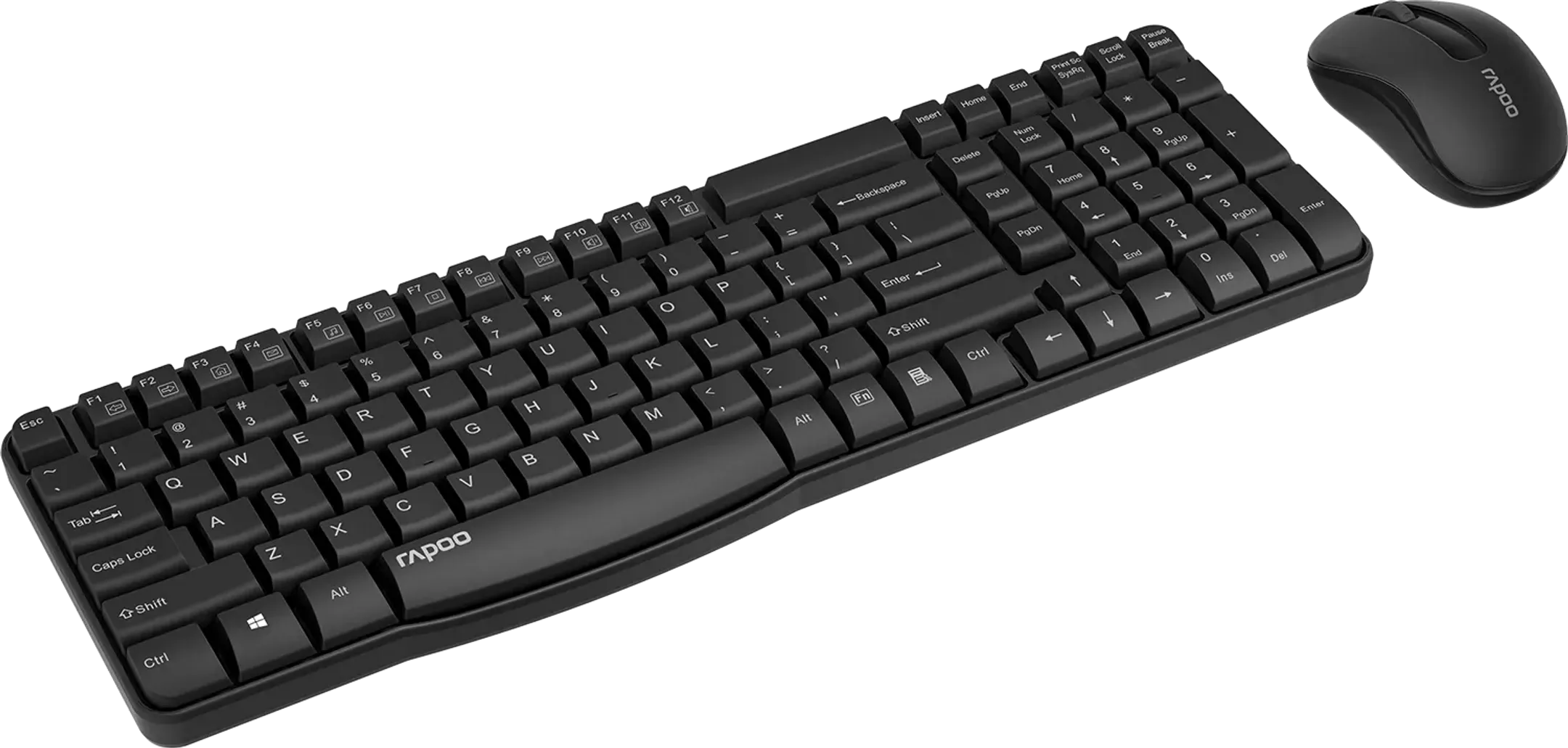 Rapoo Combo draadloos toetsenbord en muis X1800S - Zwart (AZERTY BE) image