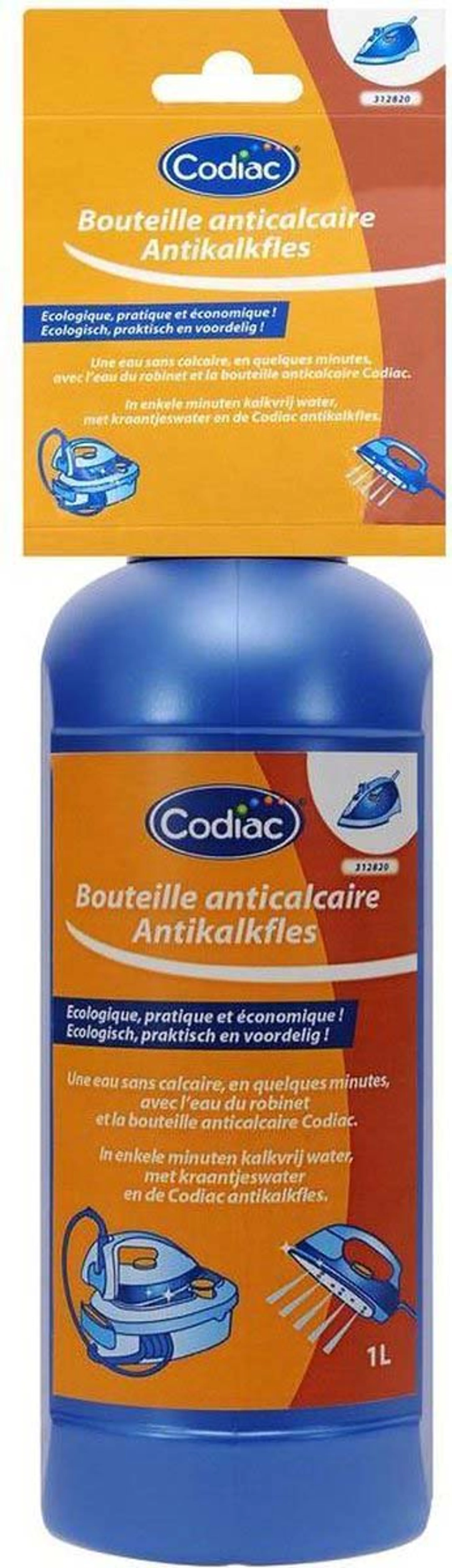 Codiac Bouteille anticalcaire pour fer à repasser - 1L image