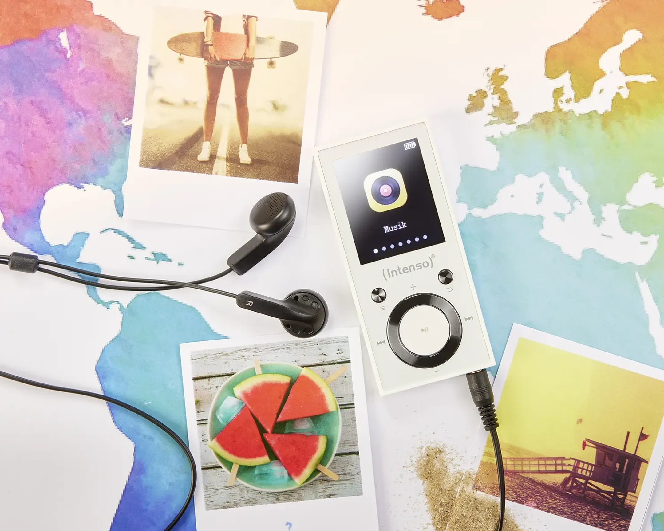 Intenso Draagbare MP3-speler Video Scooter BT - 16 GB - Wit image