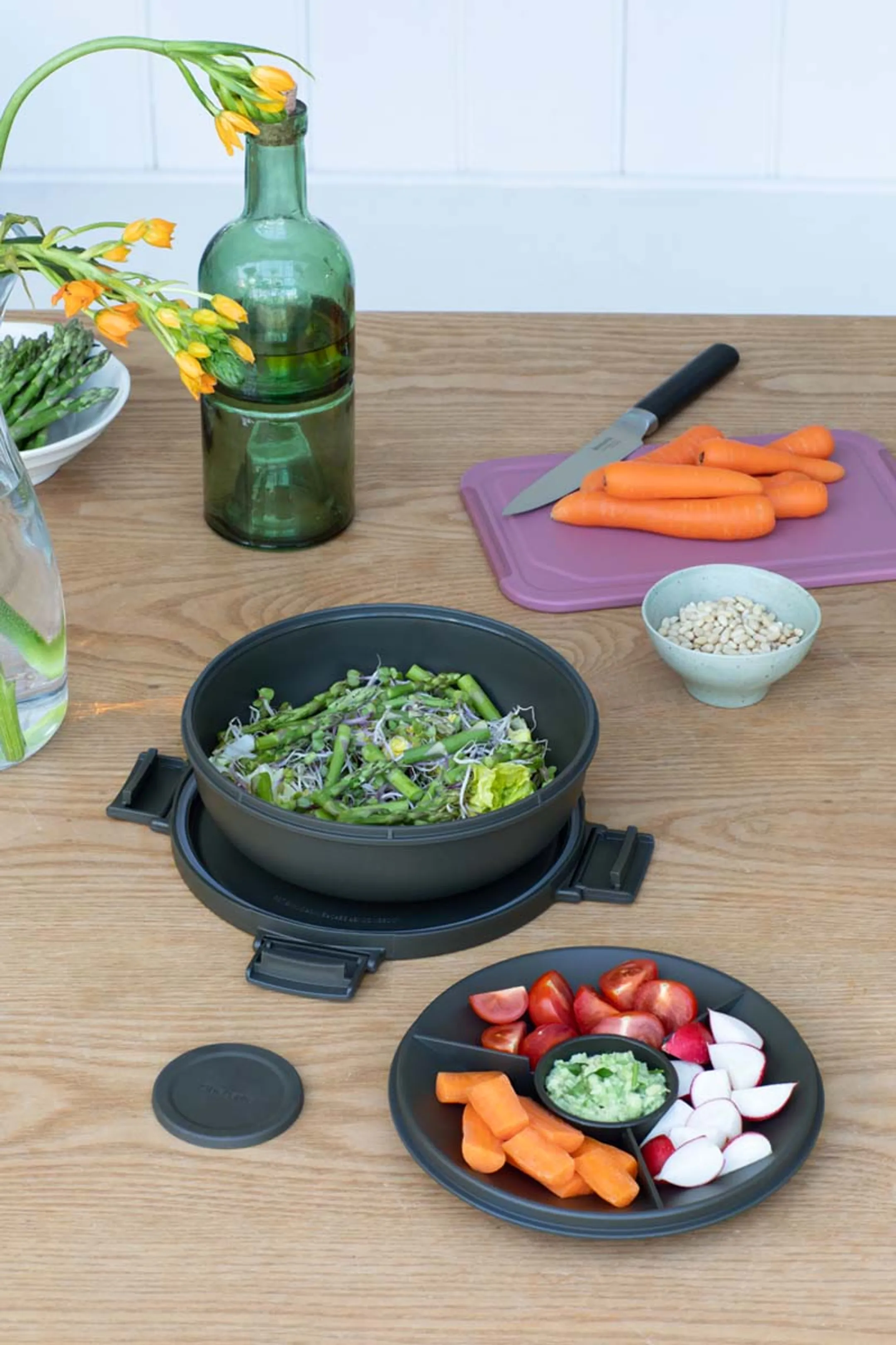 Brabantia Make & Take salade lunchkom 1,3 liter - Dark Grey image
