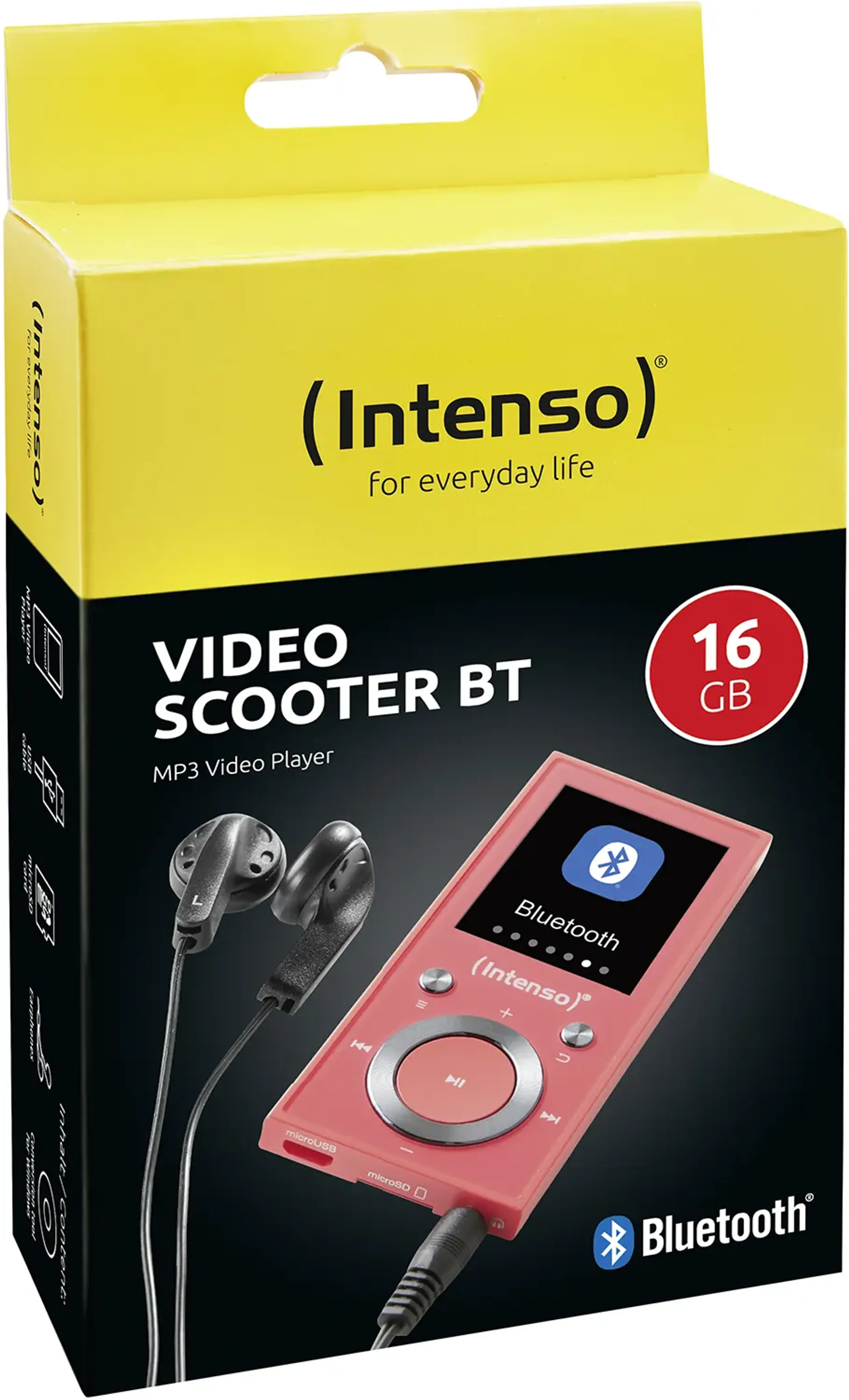 Intenso Draagbare MP3-speler Video Scooter BT - 16 GB - Roze image