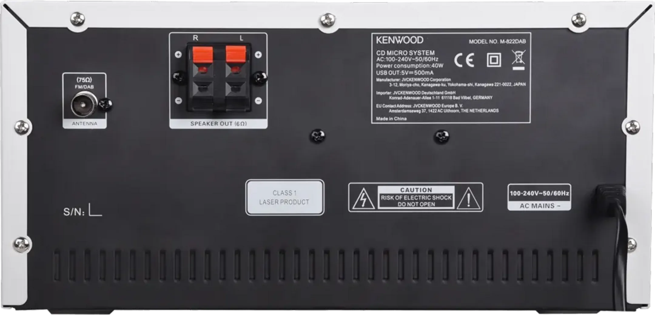 Kenwood Chaîne Hi-Fi micro M-822DAB - Blanc image