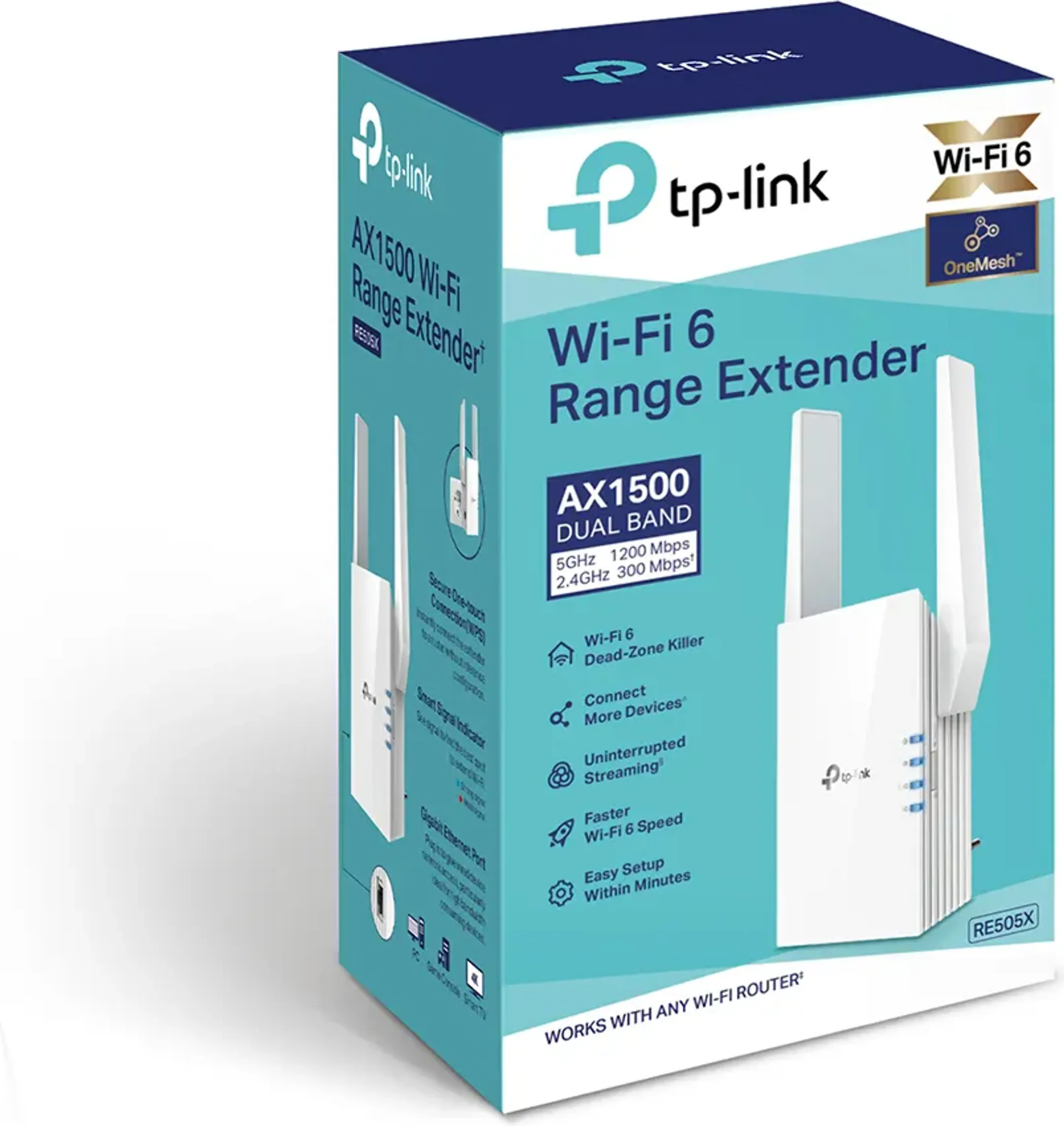 TP Link AX1500 Wi-Fi 6 extender - RE505X image