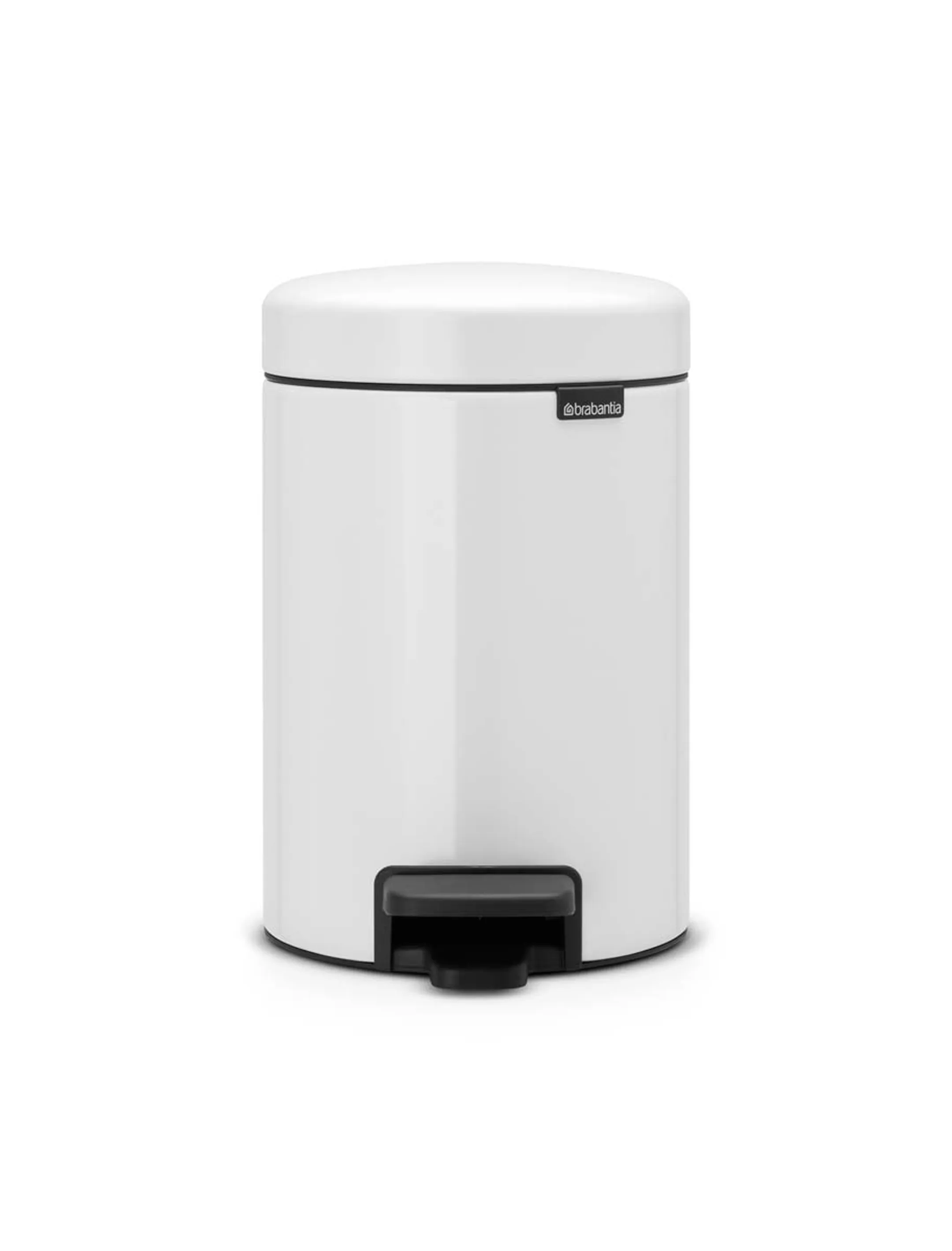 NewIcon pedaalemmer 3 liter met kunststof binnenemmer - White
