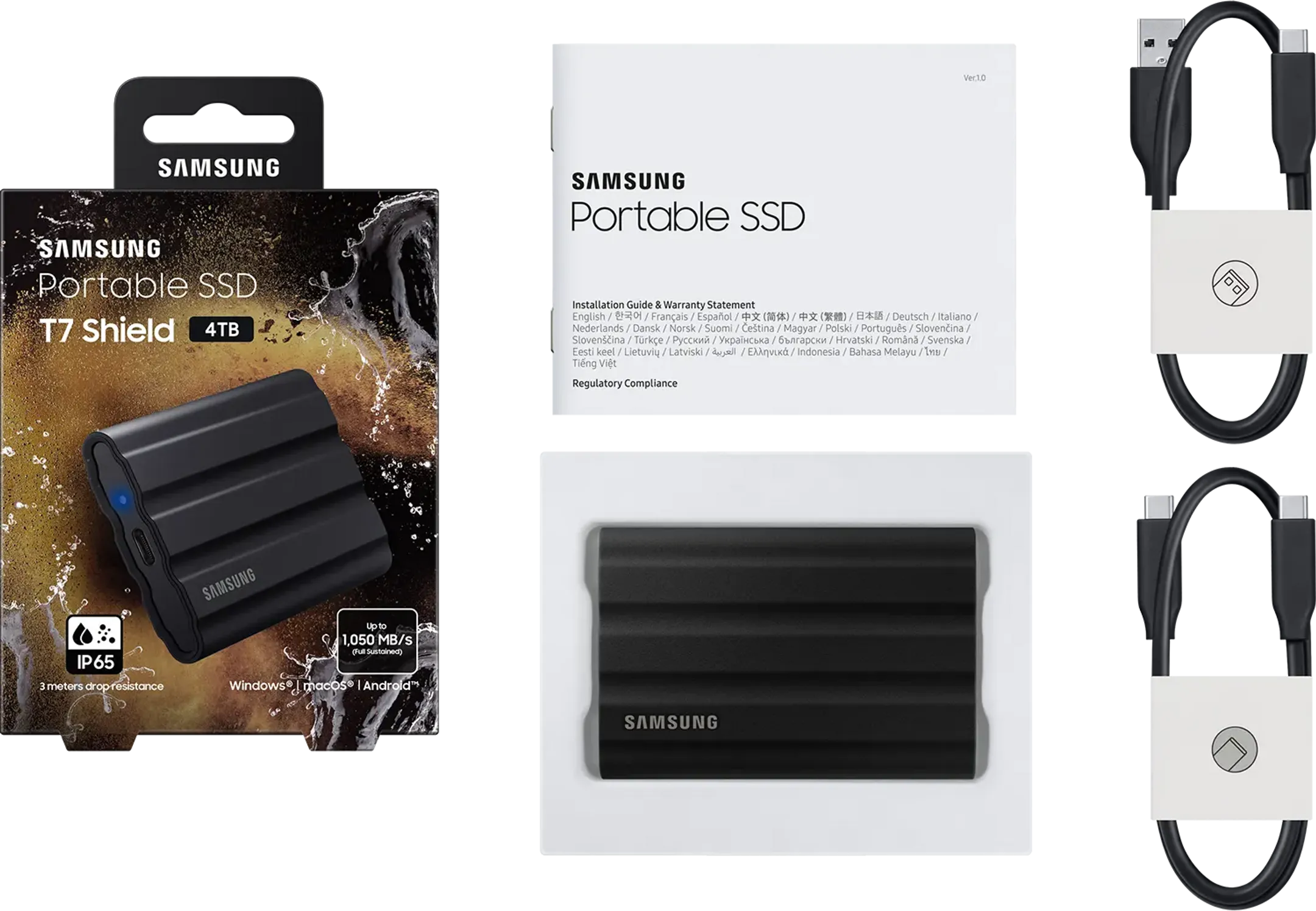 Samsung Portable SSD T7 Shield Zwart - 4 TB image