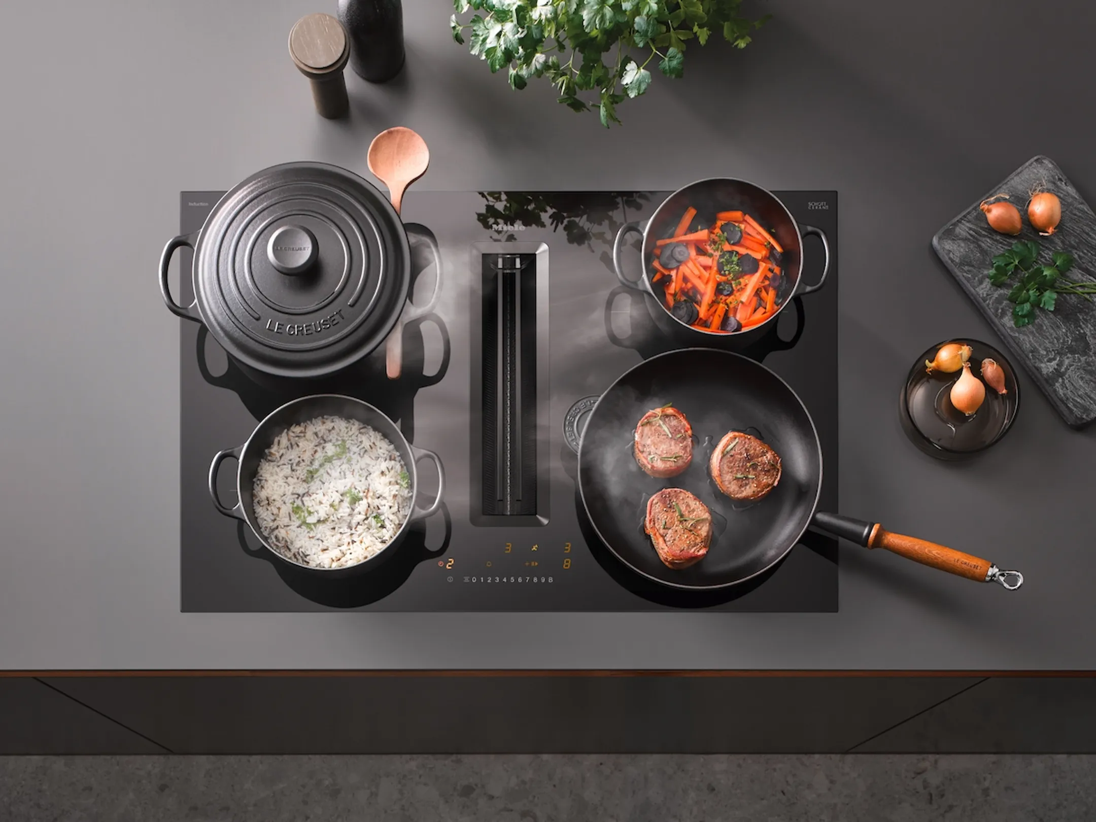 Miele Kookplaat met dampkap KMDA 7272 FL-A Silence image