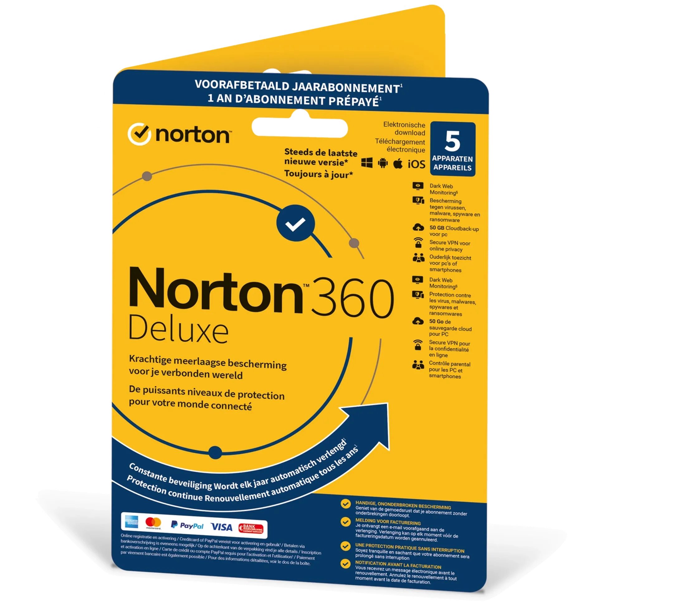 Norton 360 Deluxe Anti-Virus 1 Jaar voor 5 Apparaten 21426462