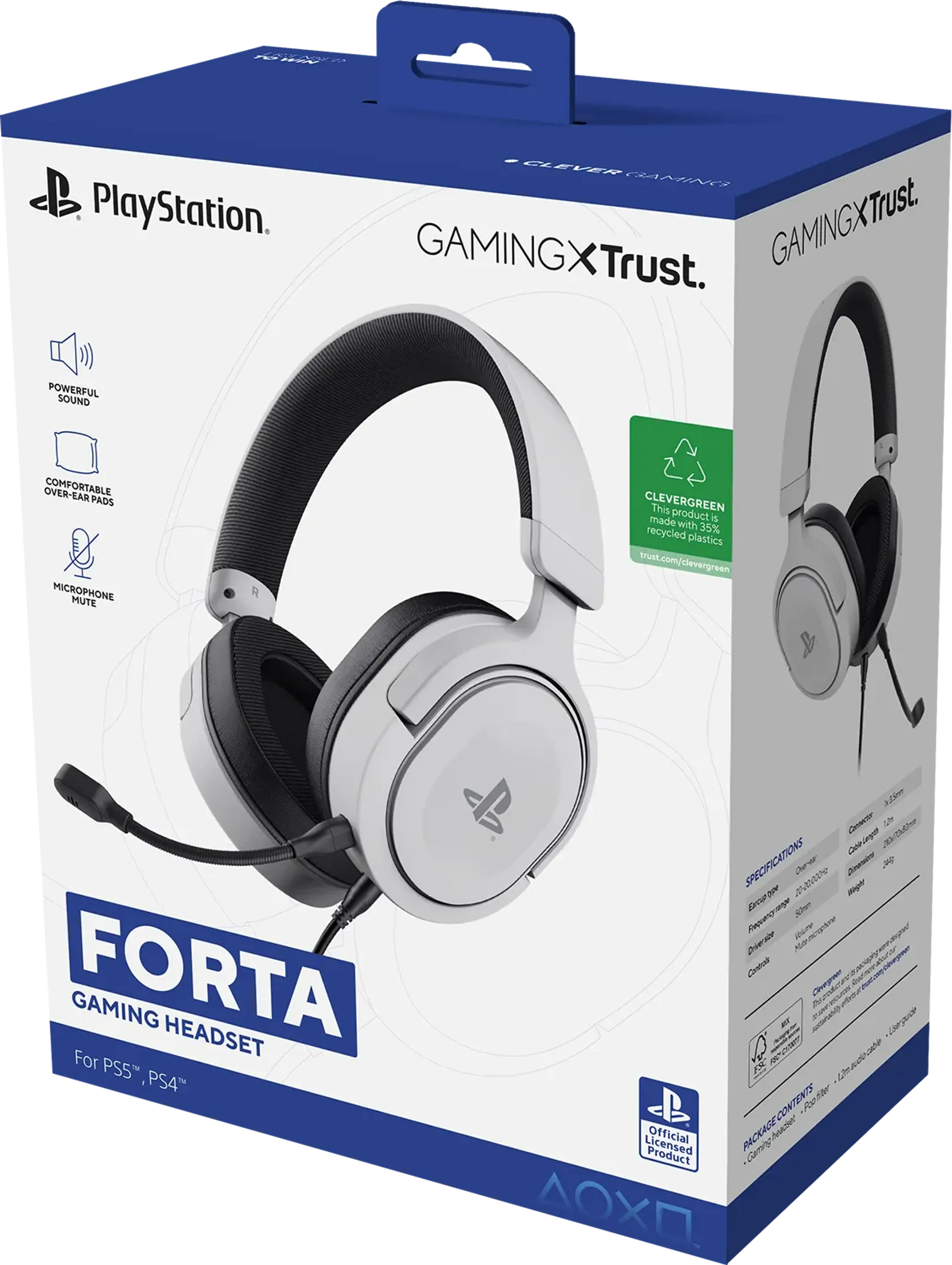 Trust GXT 498 FORTA casque gaming pour PS5™ - Blanc image