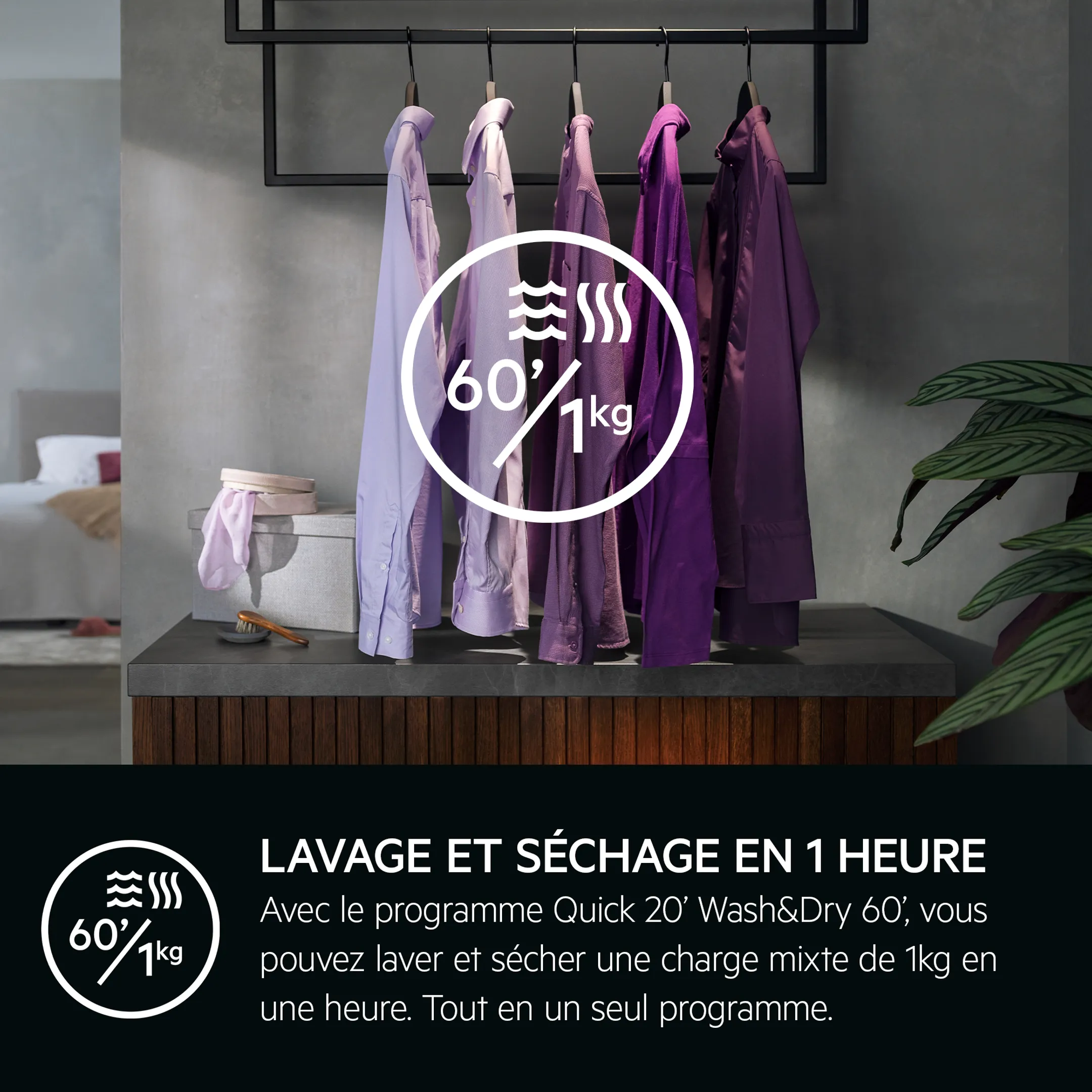 AEG Lave-linge séchant LWR73R842 DUALSENSE image