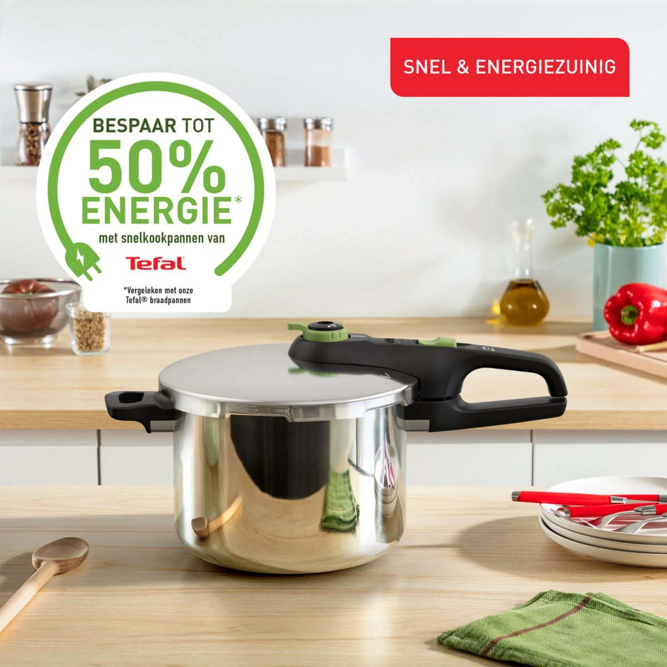 Tefal Cocotte-minute Secure 5 Trendy - 6 litres - avec panier vapeur image