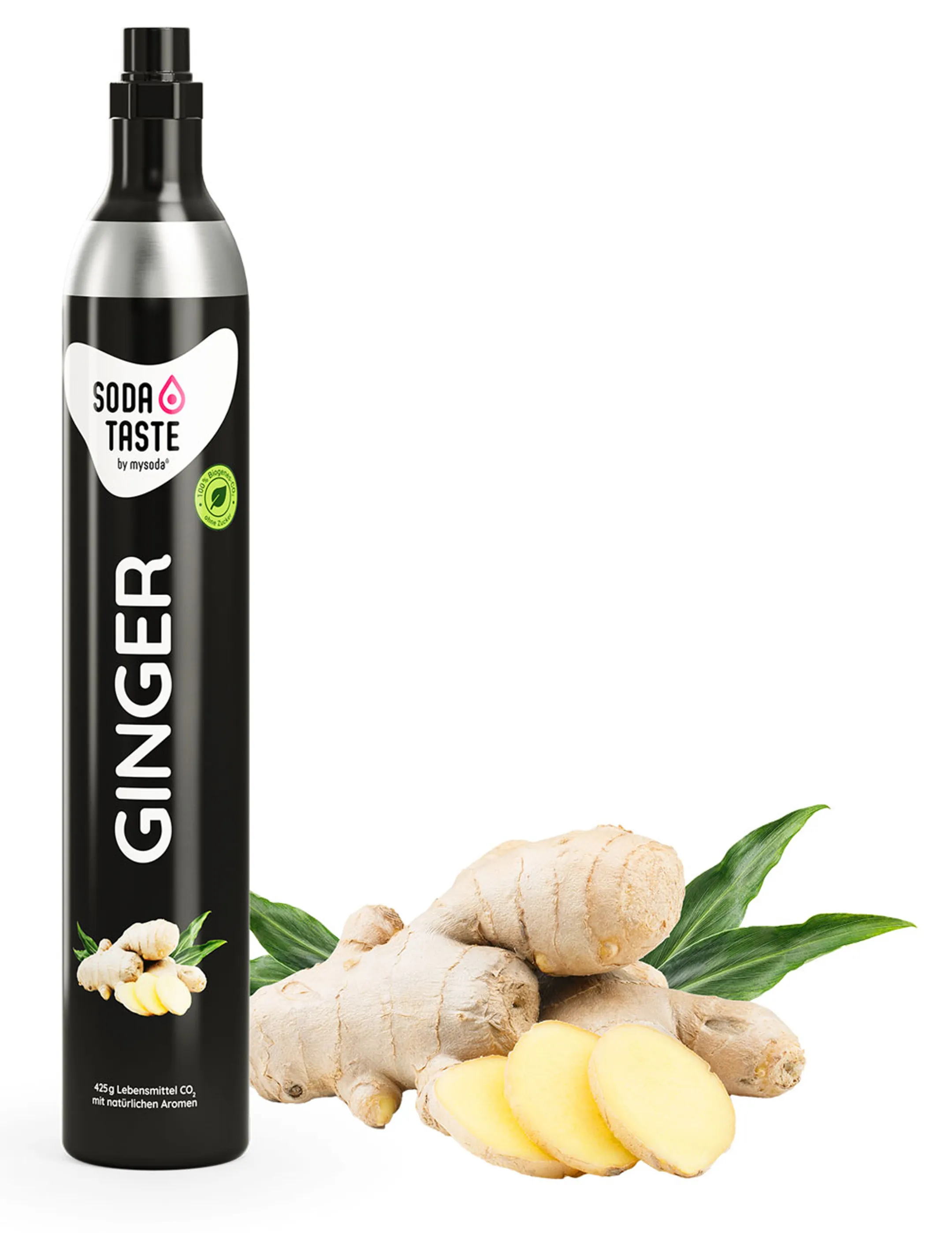 Bio CO2 met 100% natuurlijke aroma van gember