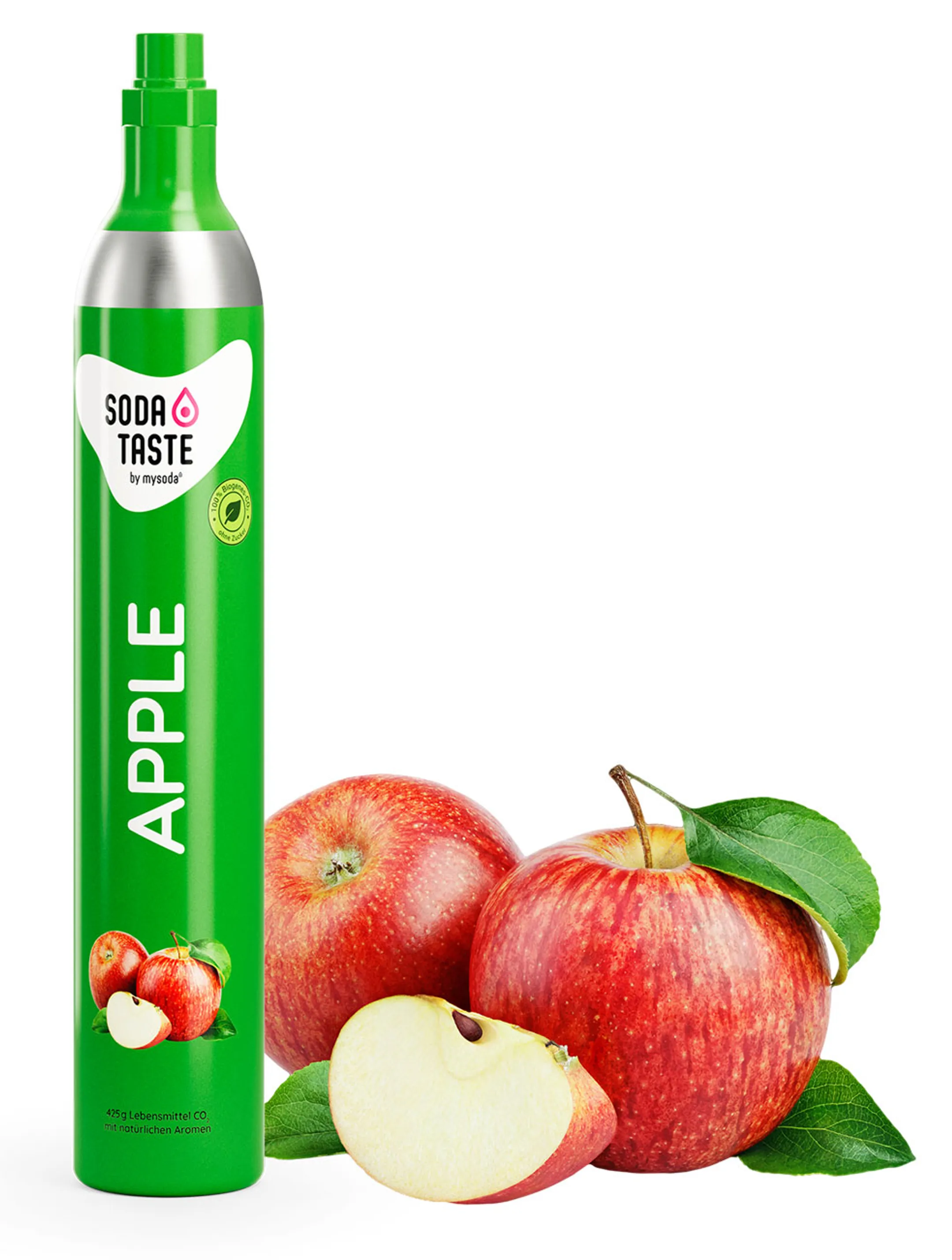 Bundle product Bio CO2 met 100% natuurlijke aroma van appel