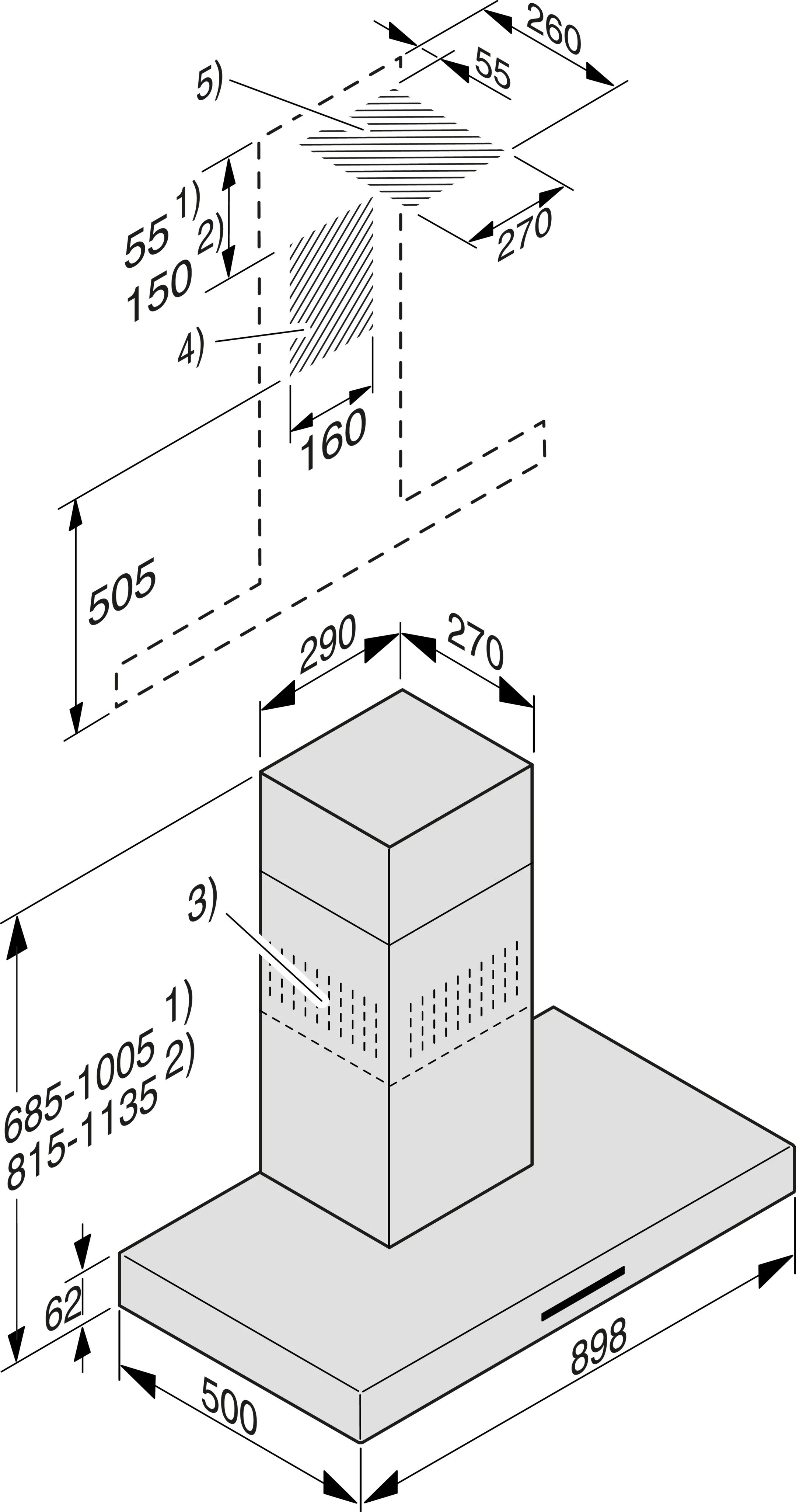 Miele Hotte décorative PUR 98 W image