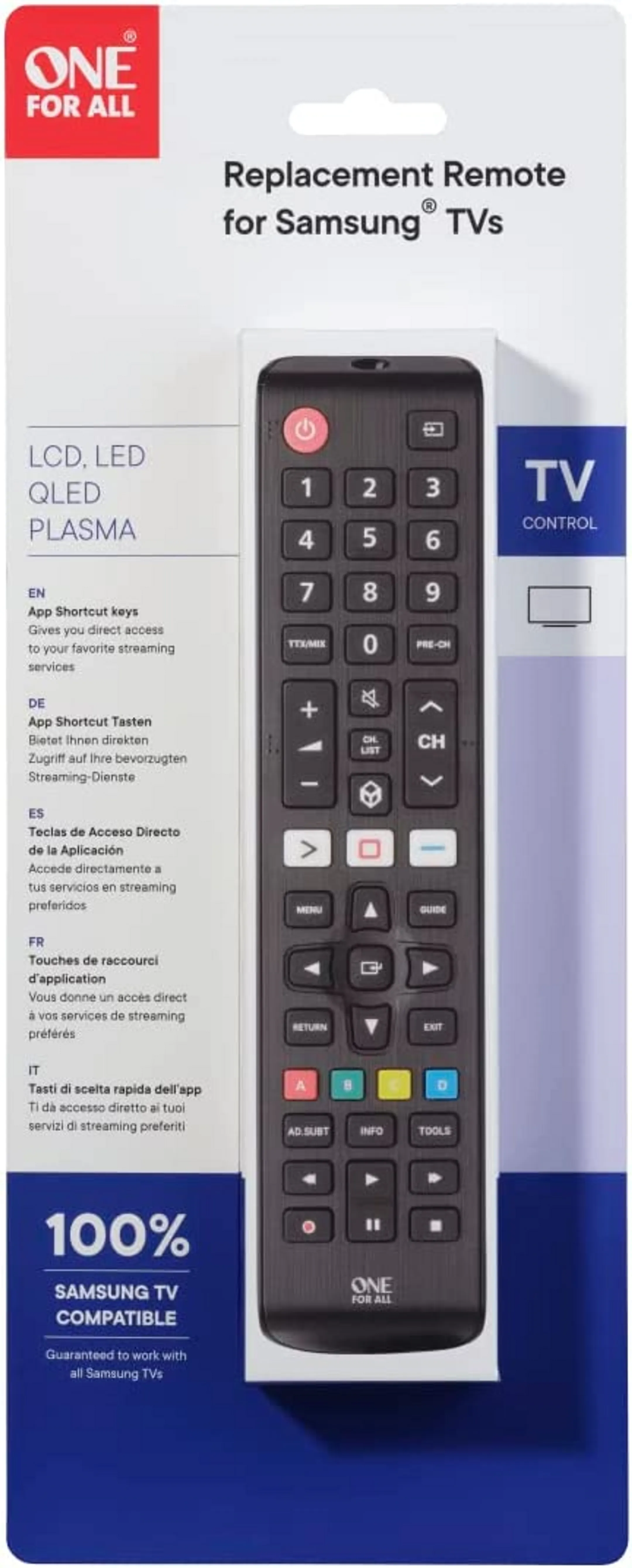 One For All Télécommande Samsung TV URC 4910 - Zwart image