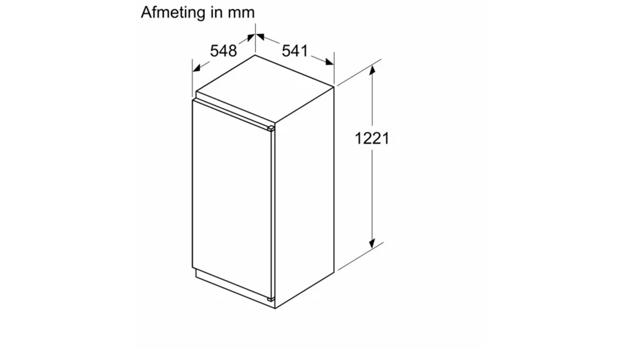 Bosch Inbouw koelkast met diepvries KIL425SE0 Serie 2 SuperCooling 122 cm image