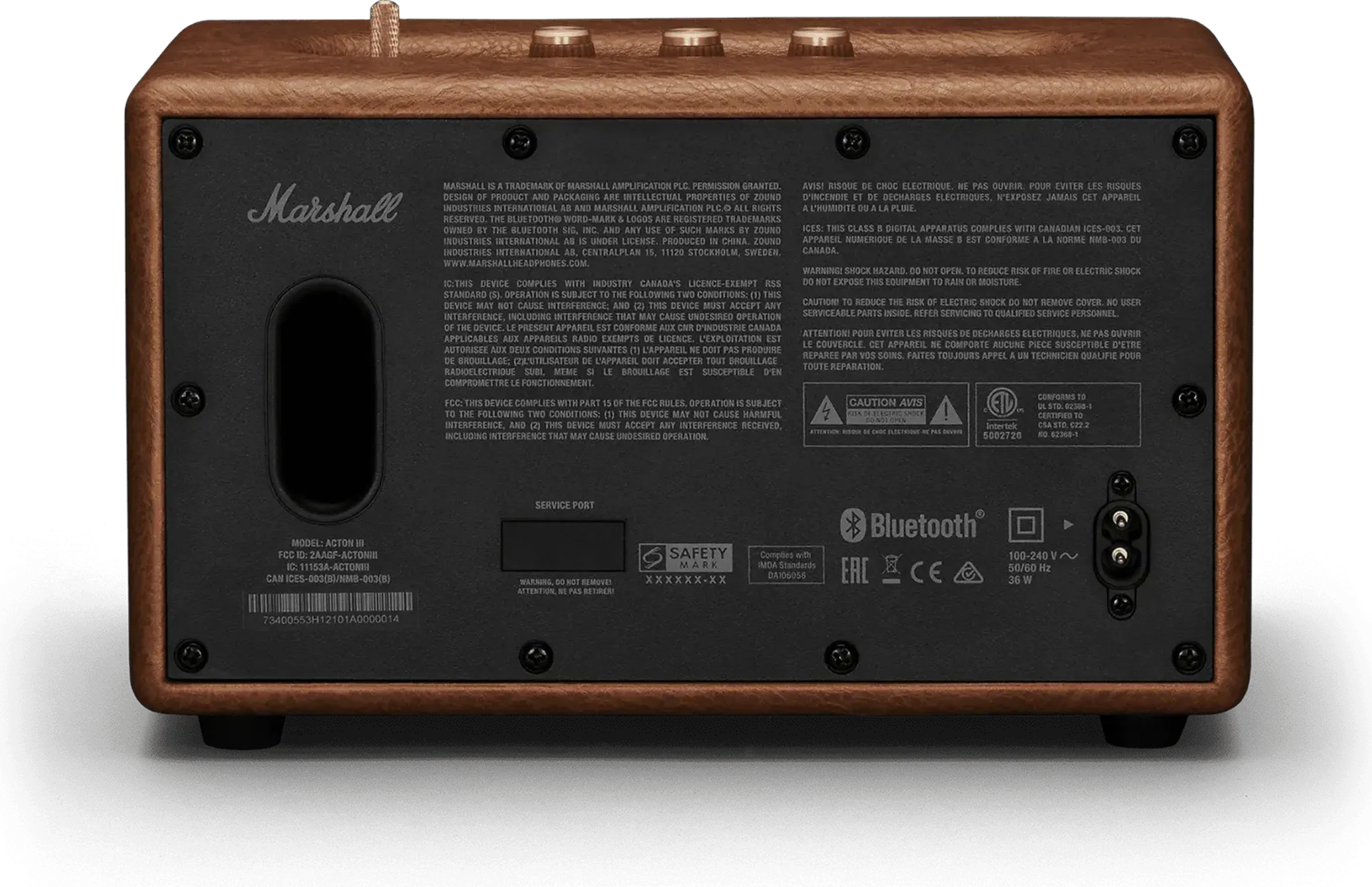Marshall Enceinte bluetooth Acton III - Brun image