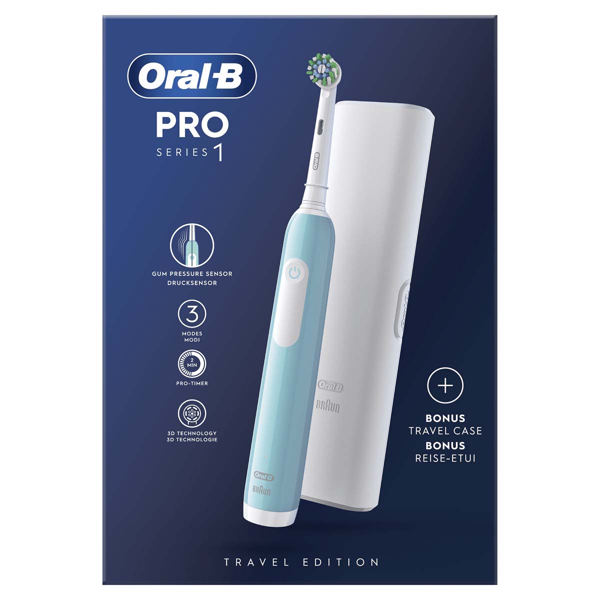 Brosse à Dents électrique Oral-B Pro Series 1 – Bleue, Rechargeable – Neuve Sous Blister