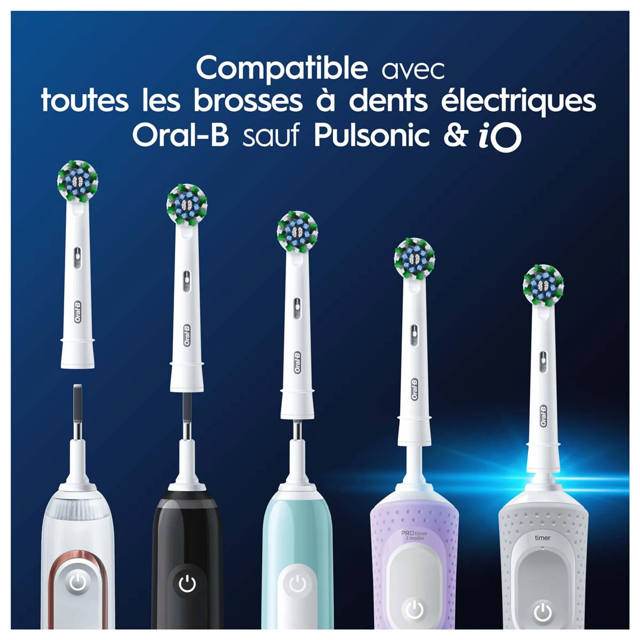 Oral-B Pro Cross Action Brossettes Pour Brosse À Dents, 3 Unités image