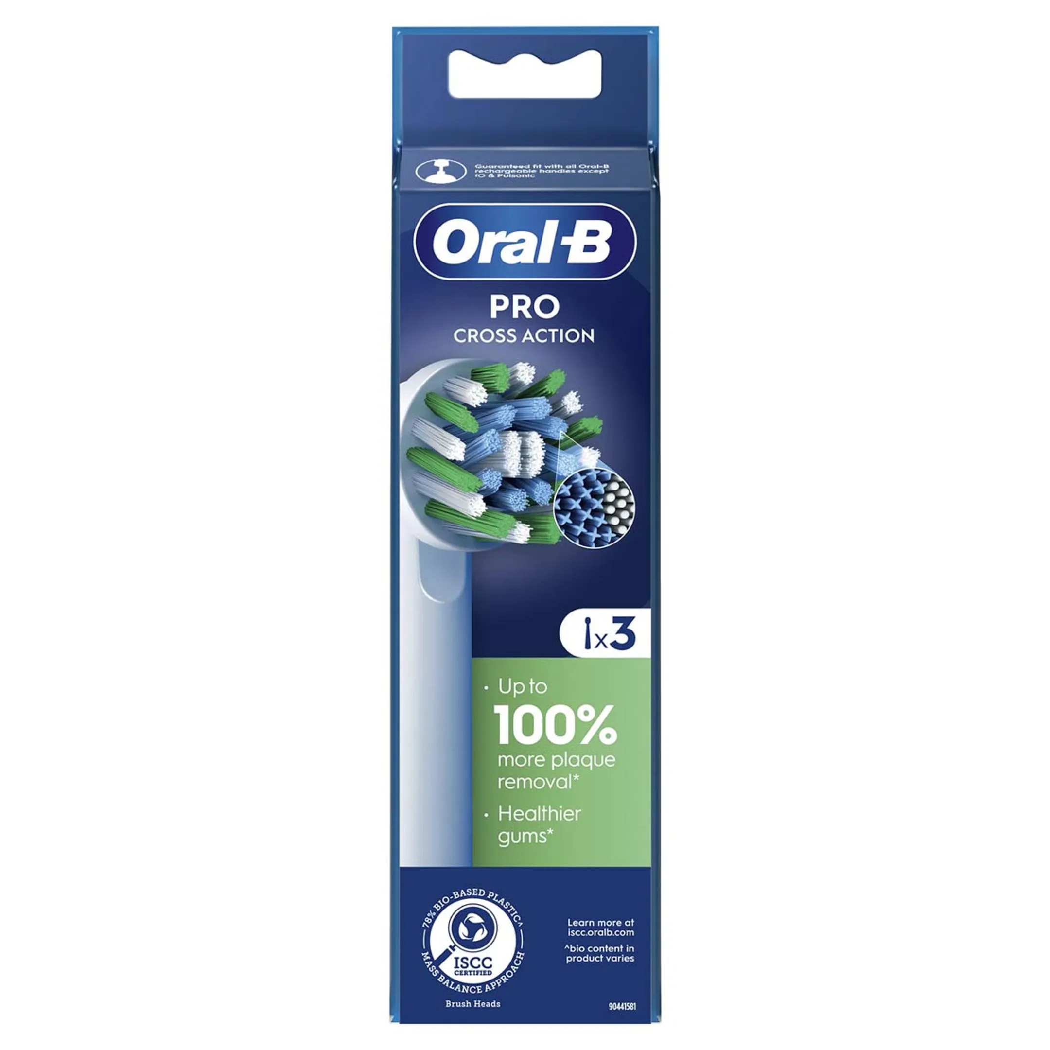 Oral-B Pro Cross Action Brossettes Pour Brosse À Dents, 3 Unités image