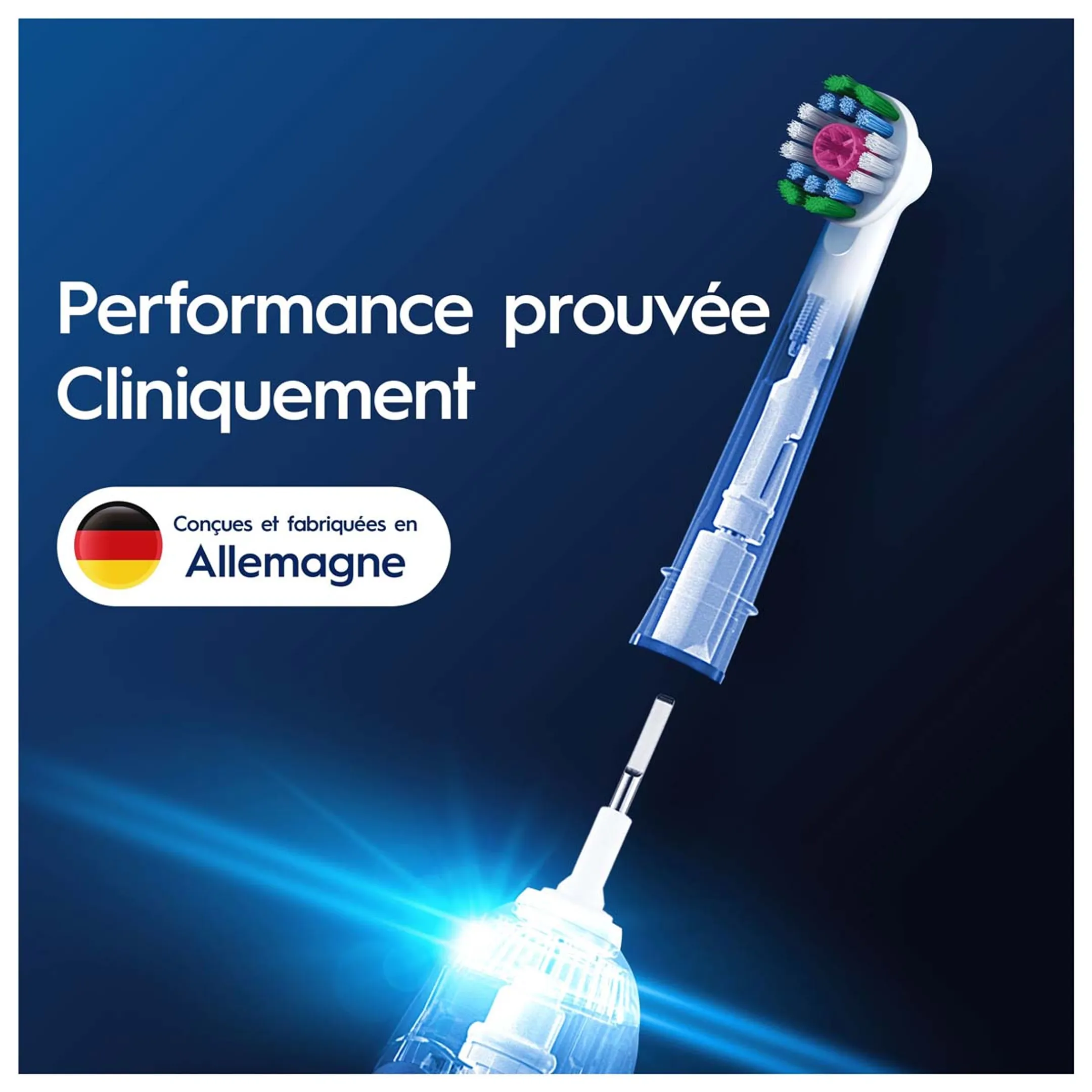 Oral-B Pro 3D White Brossettes Pour Brosse À Dents, 3 Unités image