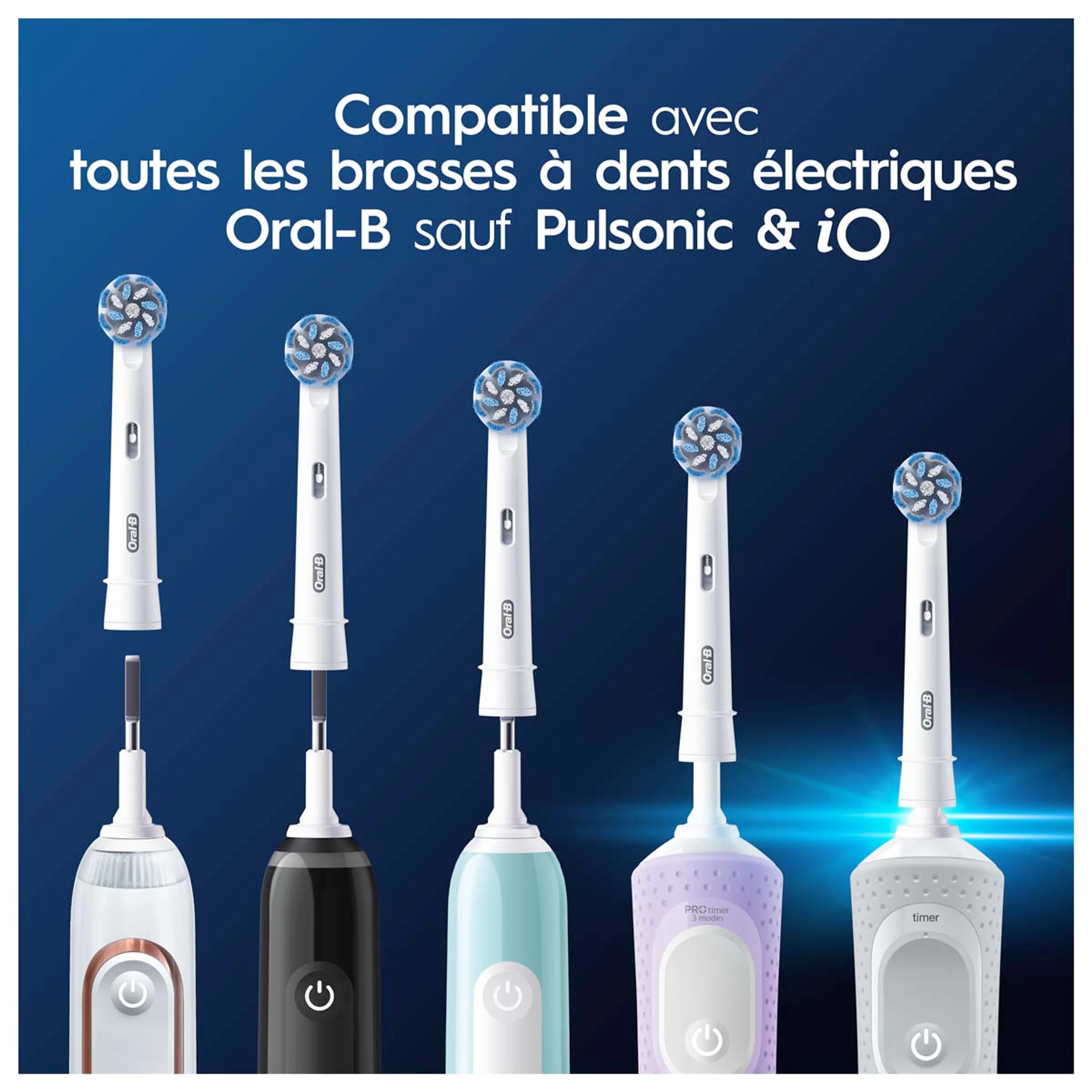 Oral-B Pro Sensitive Clean Brossettes Pour Brosse À Dents, 3 Unités image
