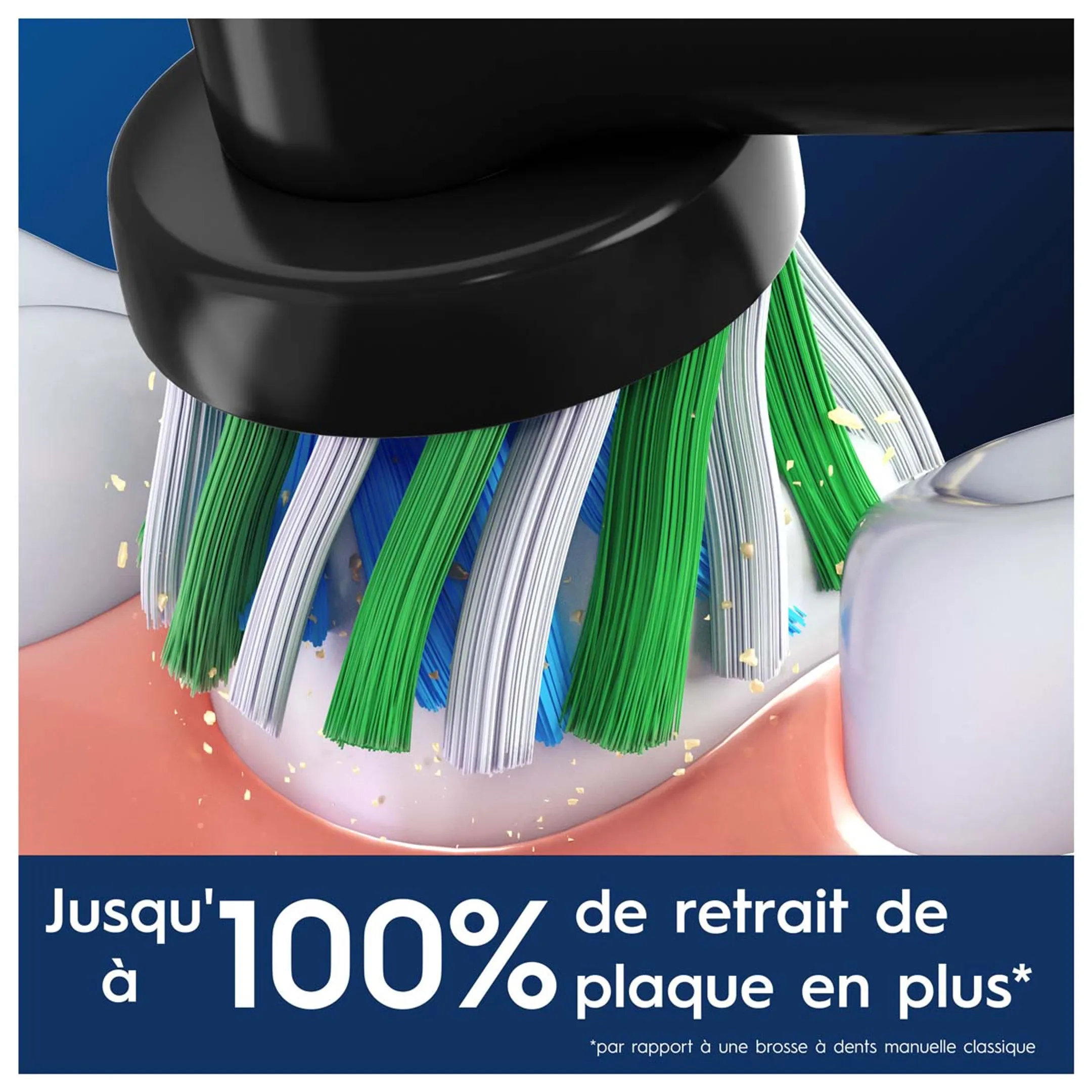 Oral-B Pro Cross Action Noire Brossettes Pour Brosse À Dents, 3 Unités image