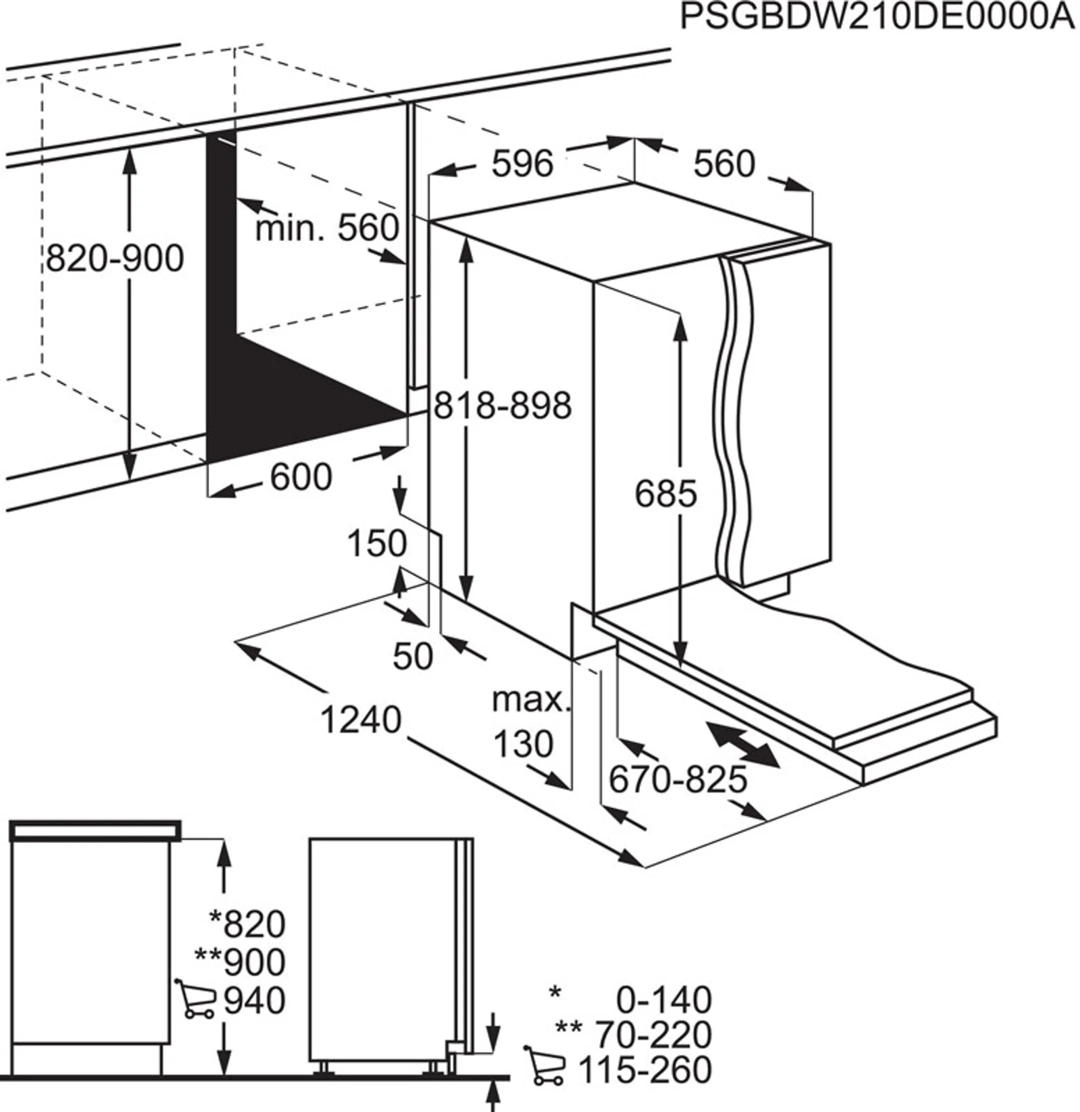 AEG Lave-vaisselle encastrable FSE75768P image