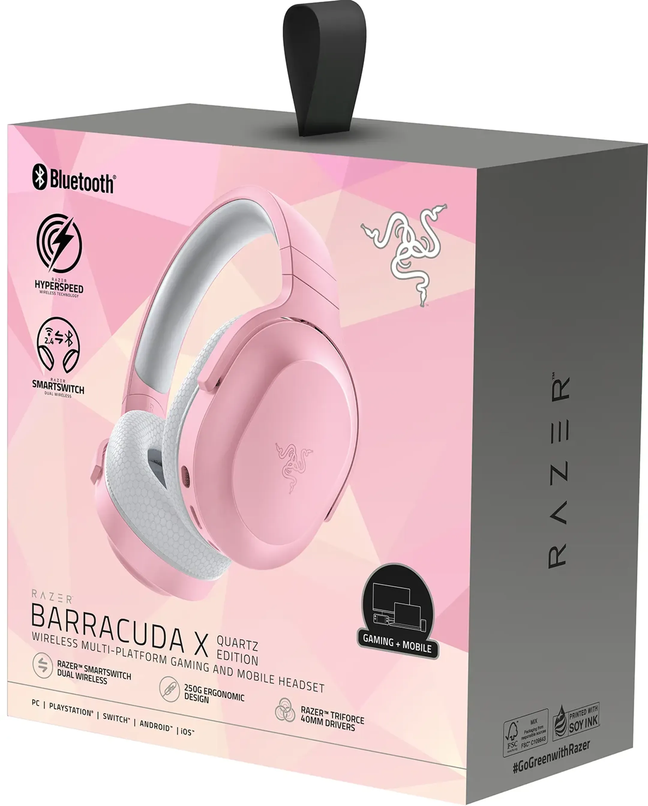 Razer Barracuda X draadloze gaming headset - Roze image