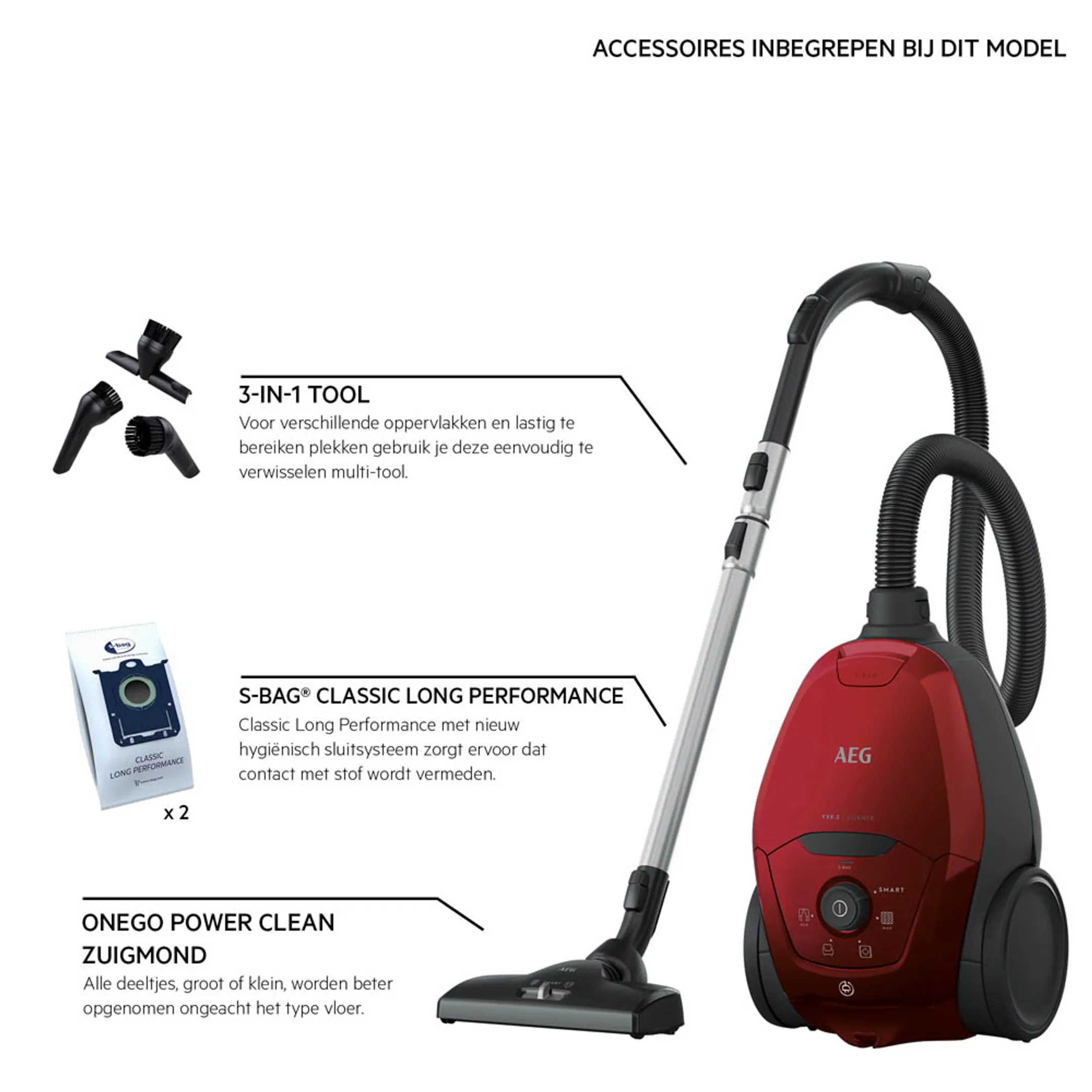 AEG Stofzuiger met zak VX82-1-2CR image