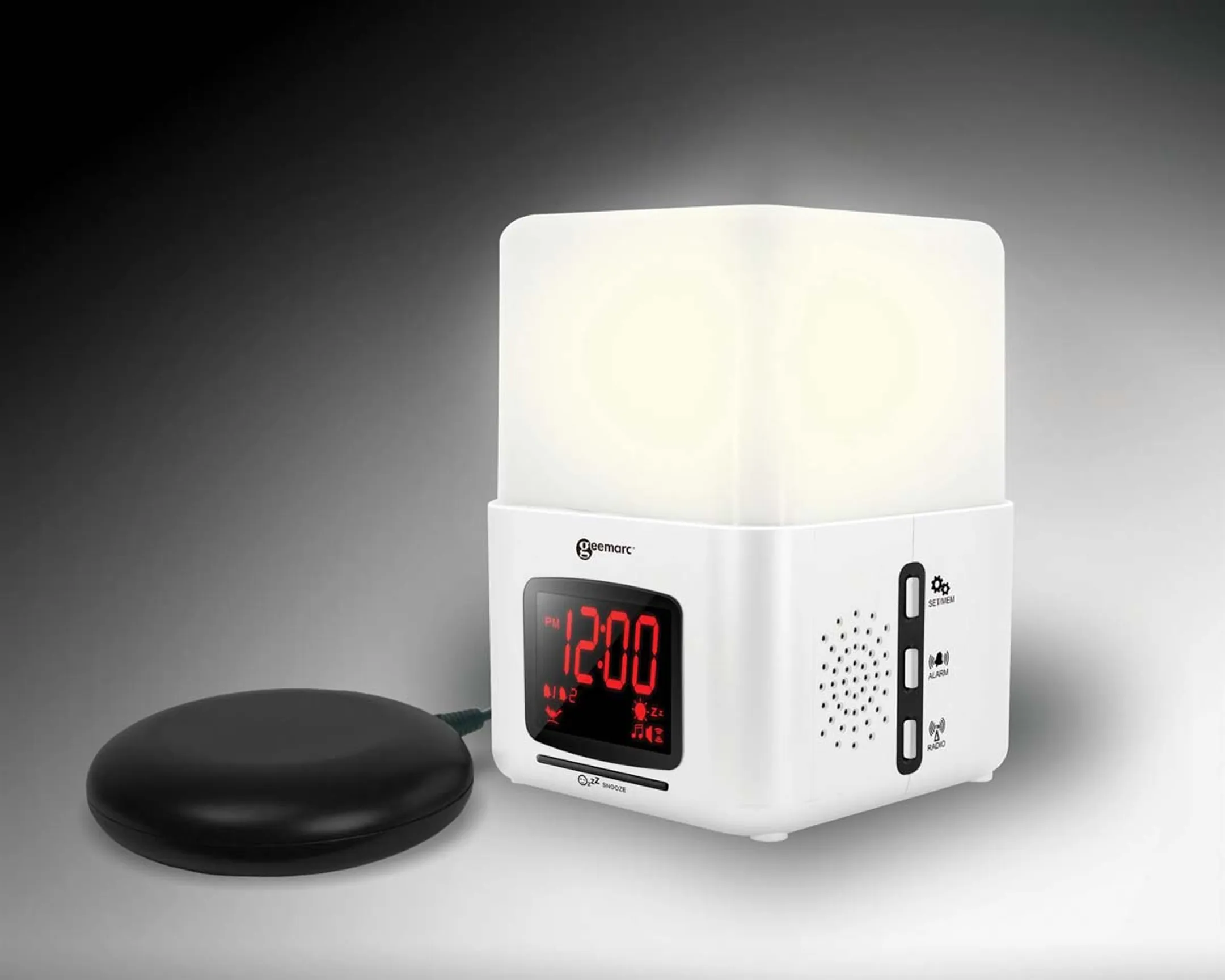 Geemarc Réveil wake up light - Wake 'n Shake Light - Blanc image
