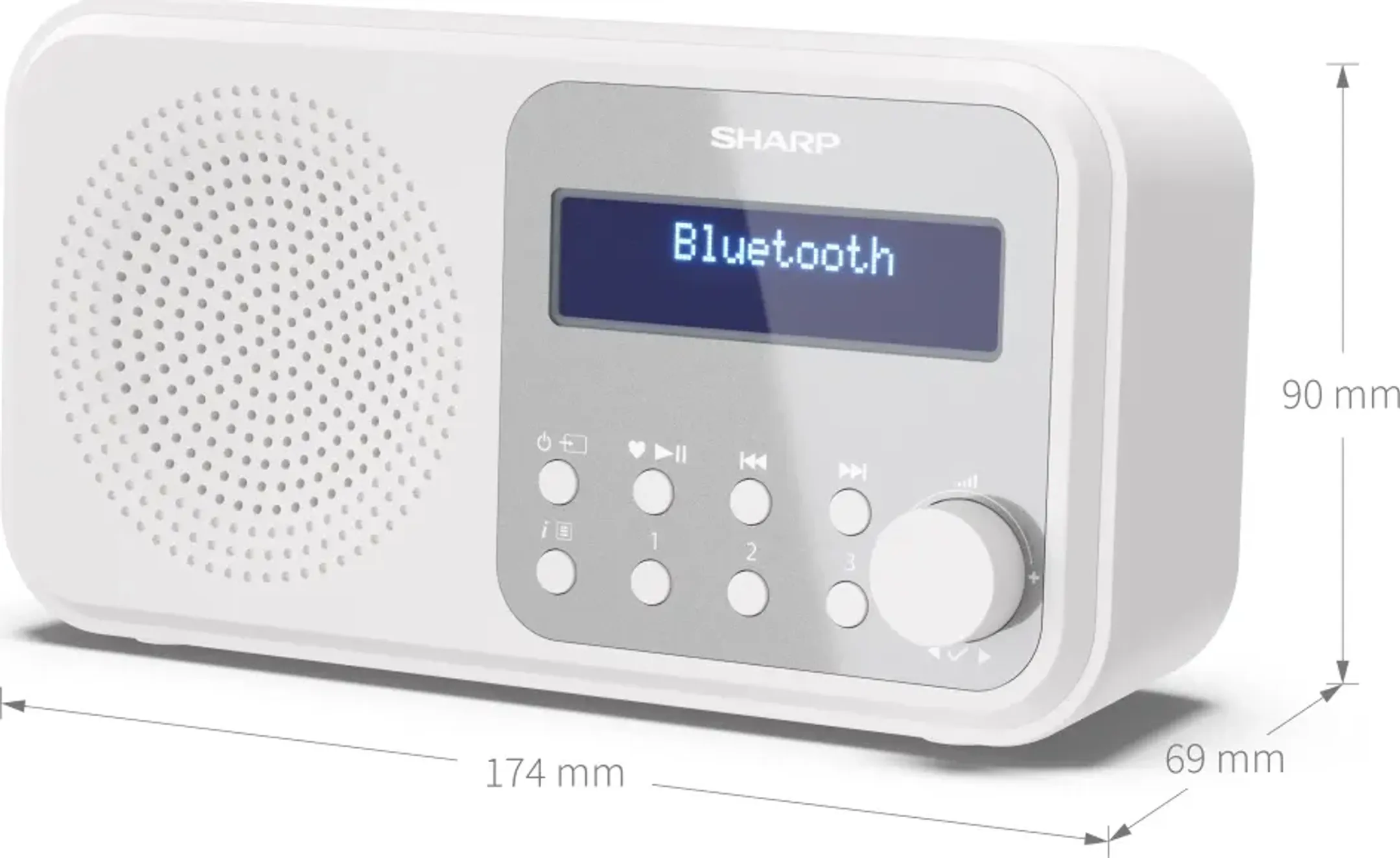 Sharp Radio DAB+ portable - Tokyo - DR-P420 - Blanc image