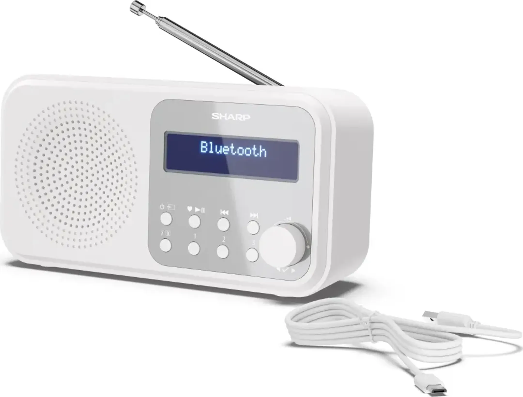 Sharp Radio DAB+ portable - Tokyo - DR-P420 - Blanc image