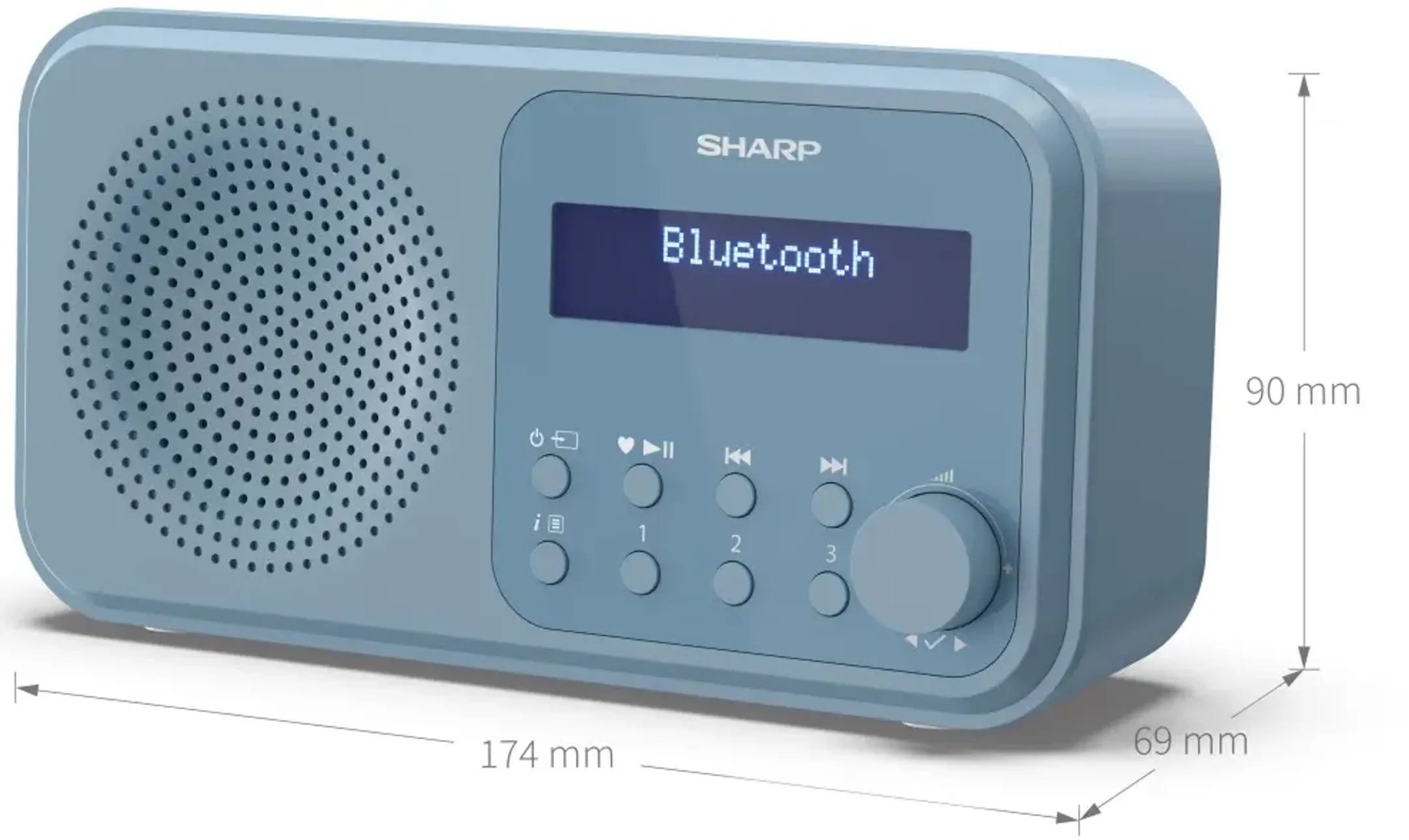 Sharp Radio DAB+ portable - Tokyo - DR-P420 - Bleu image