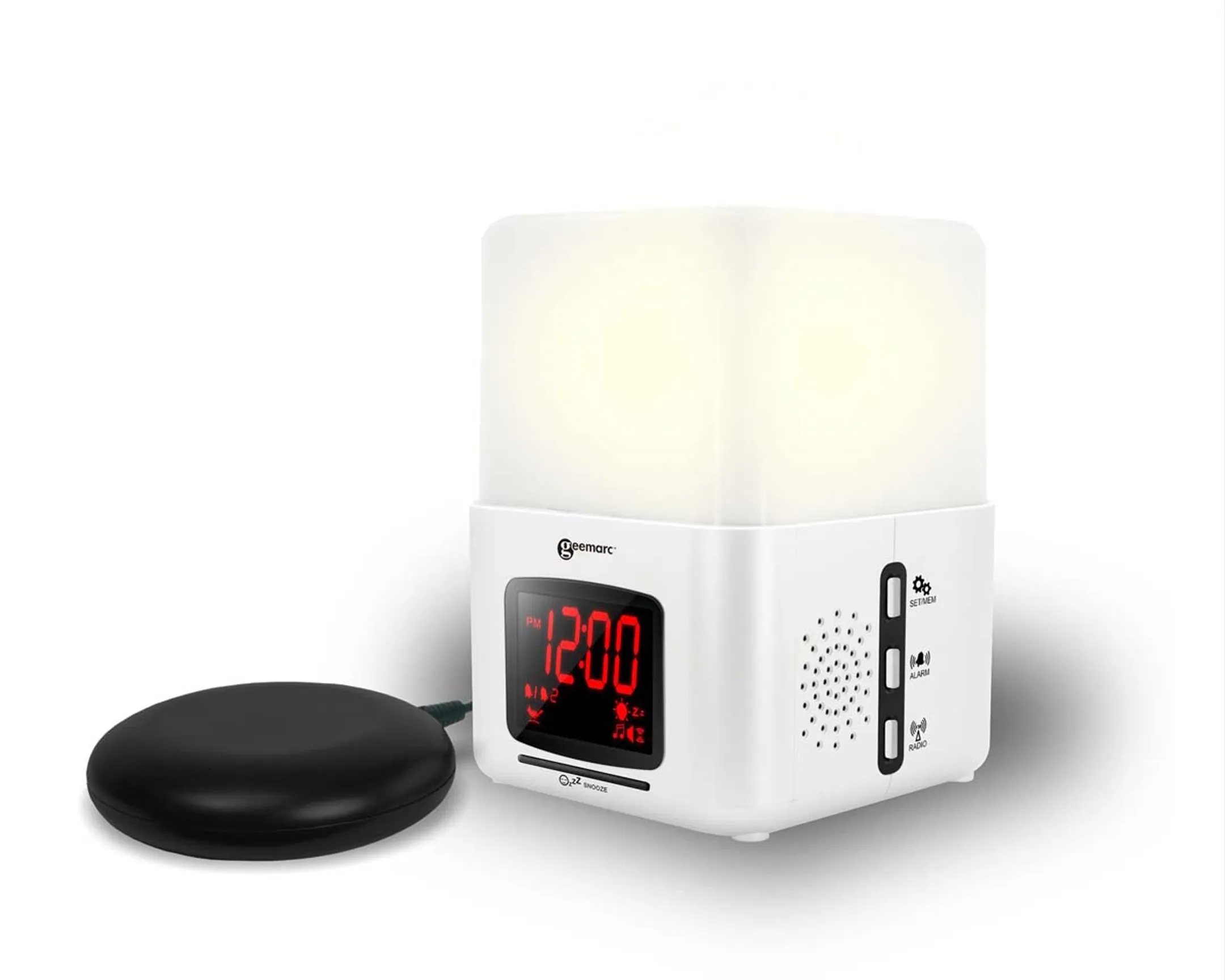 Geemarc Réveil wake up light - Wake 'n Shake Light - Blanc image