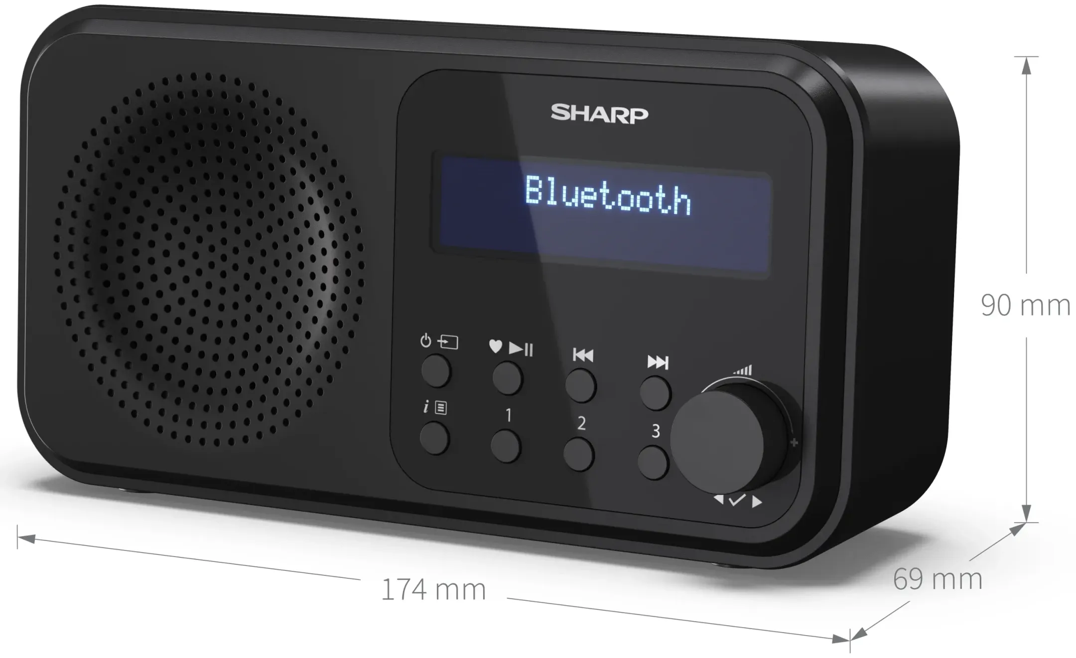 Sharp Radio DAB+ portable - Tokyo - DR-P420 - Noir image