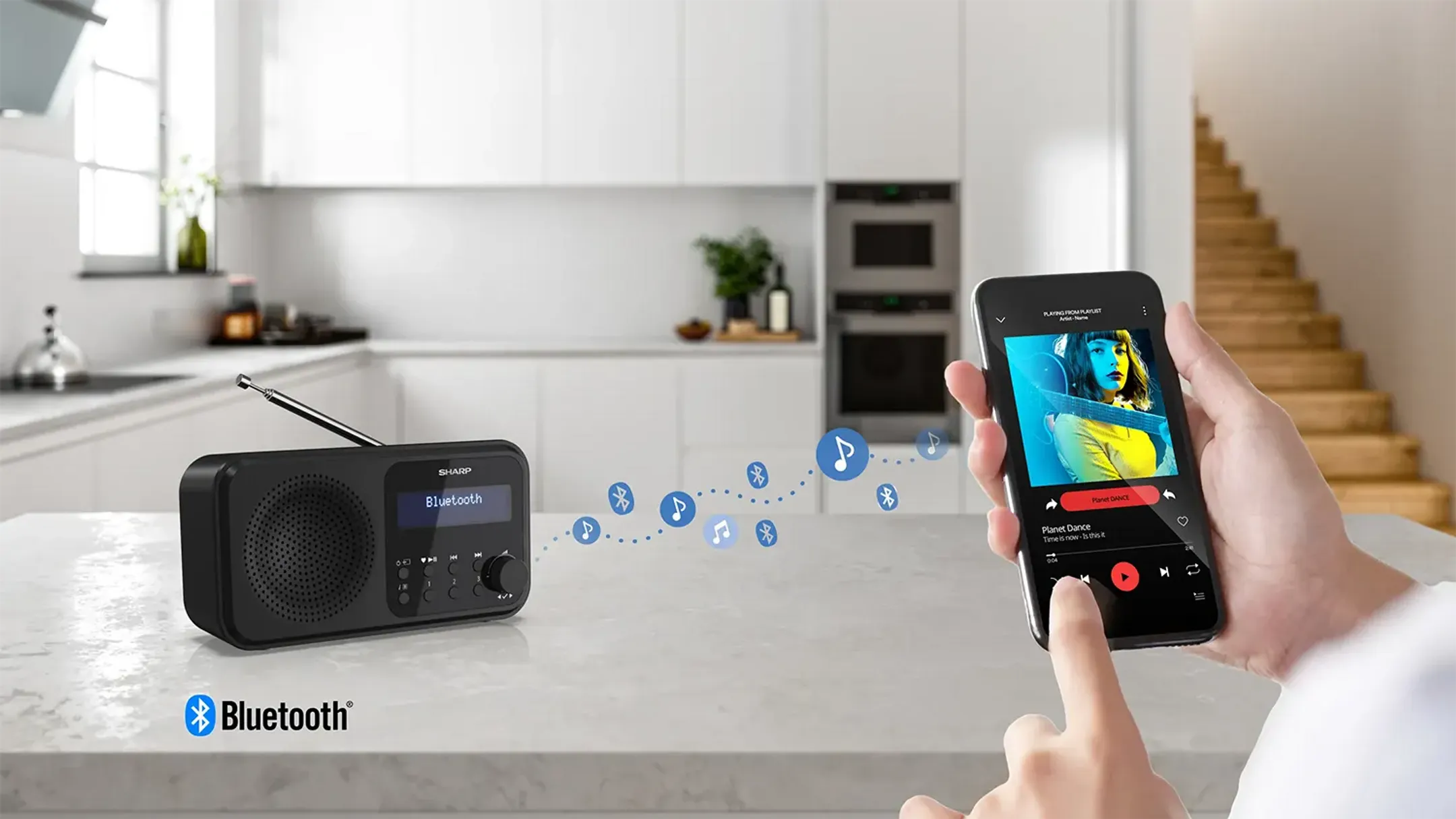 Sharp Radio DAB+ portable - Tokyo - DR-P420 - Noir image
