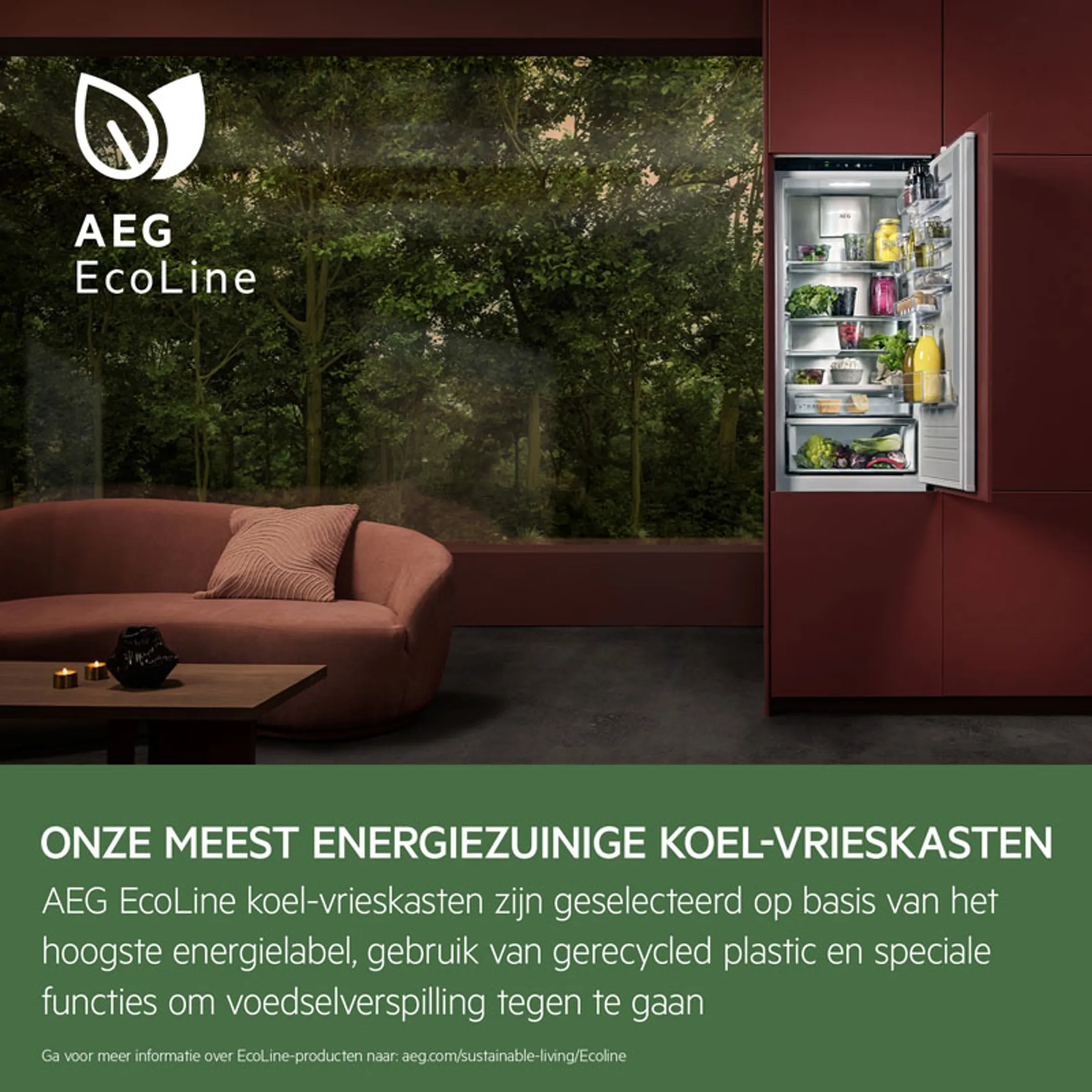 AEG Inbouw koelkast met diepvries TSC7G181DS image