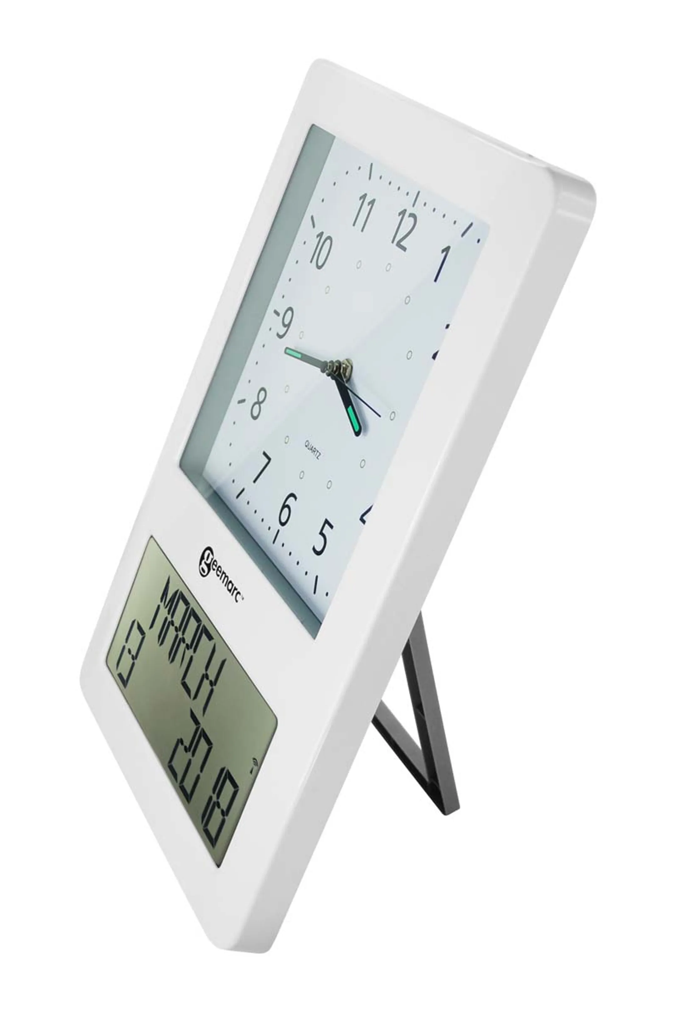 Geemarc Horloge analogique avec affichage de la date - Visio 50 - Blanc image