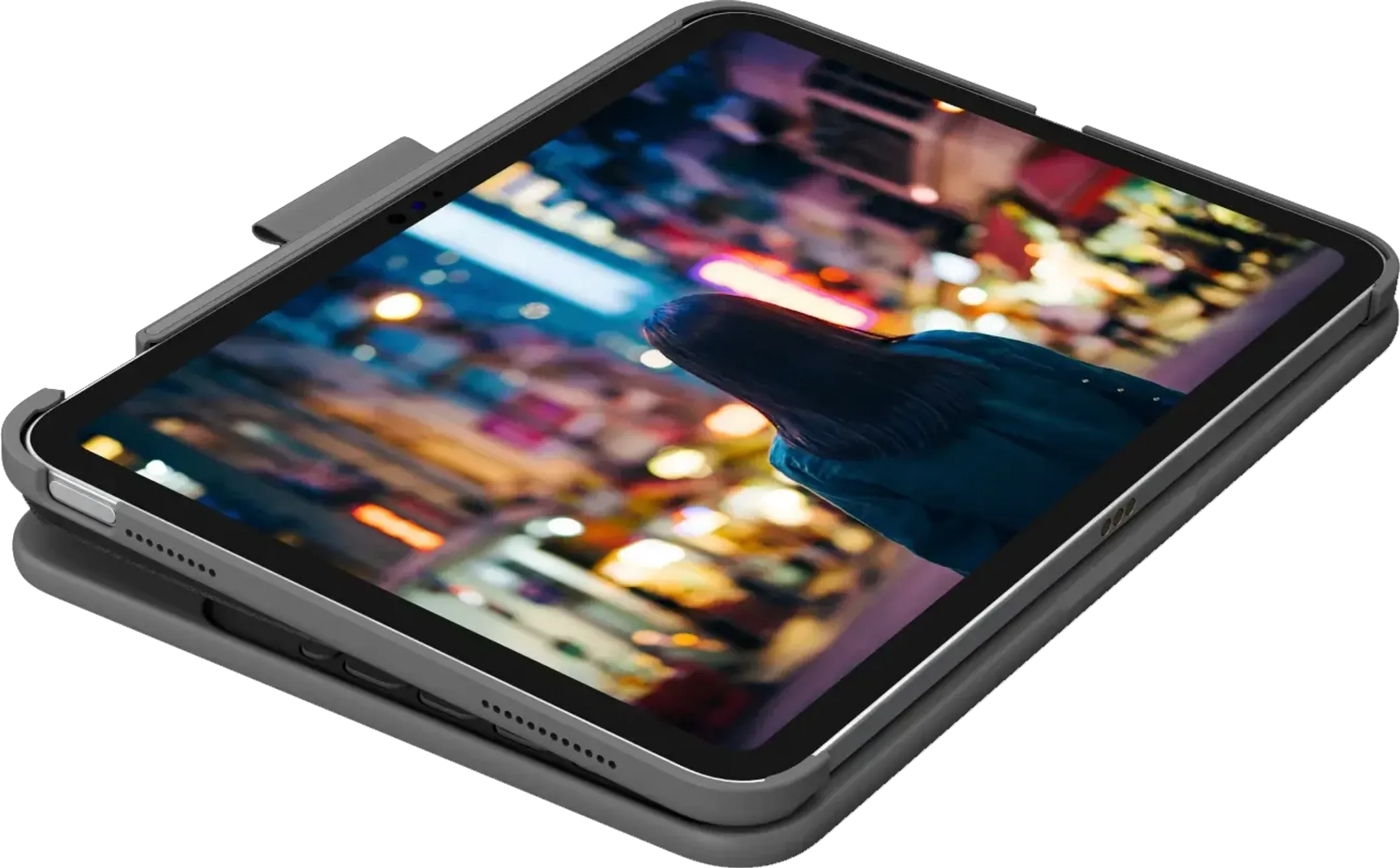 Logitech Slim Folio toetsenbordcover (Azerty FR) voor iPad (2021 & 2022) - Grijs image