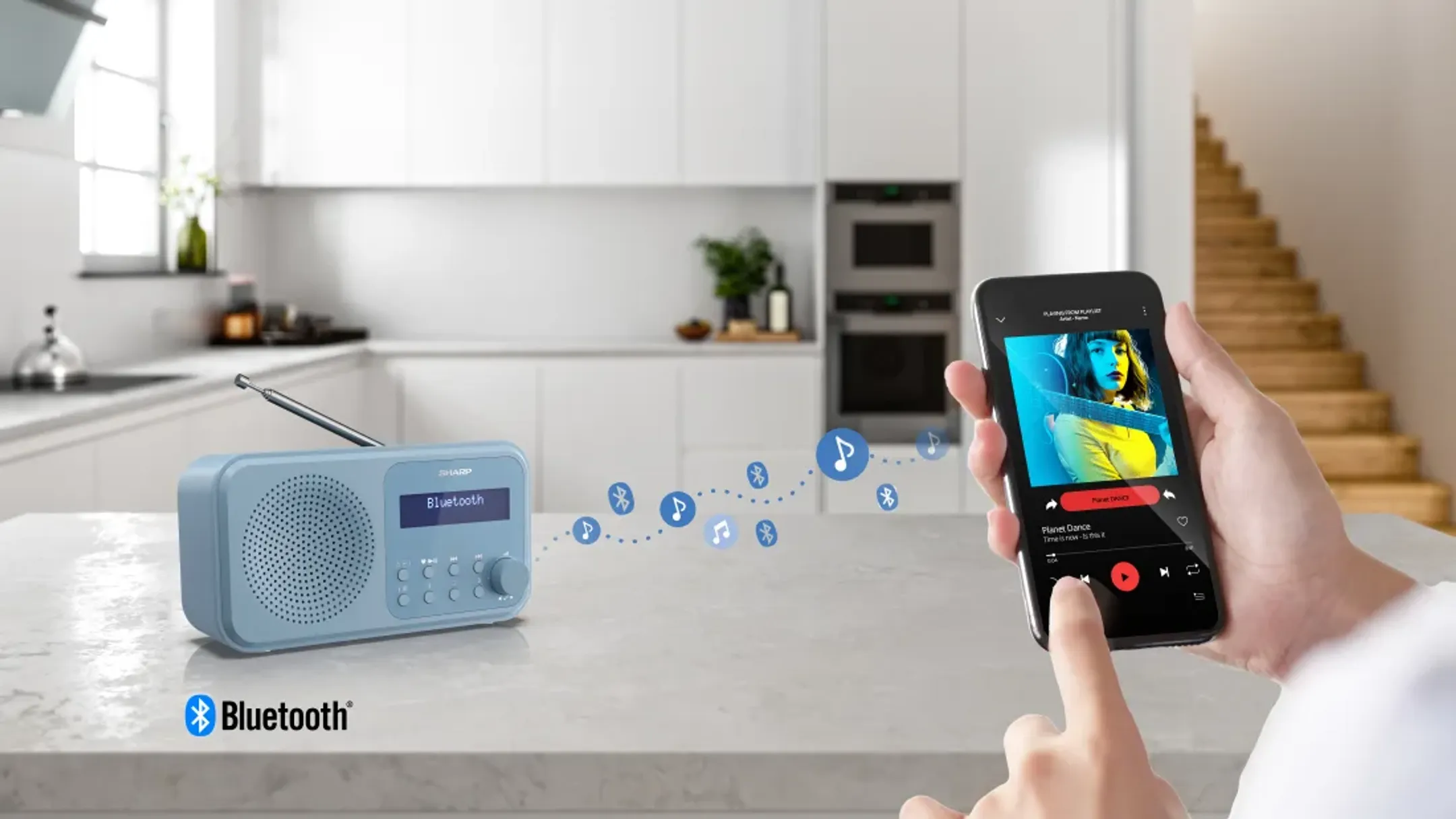 Sharp Radio DAB+ portable - Tokyo - DR-P420 - Bleu image