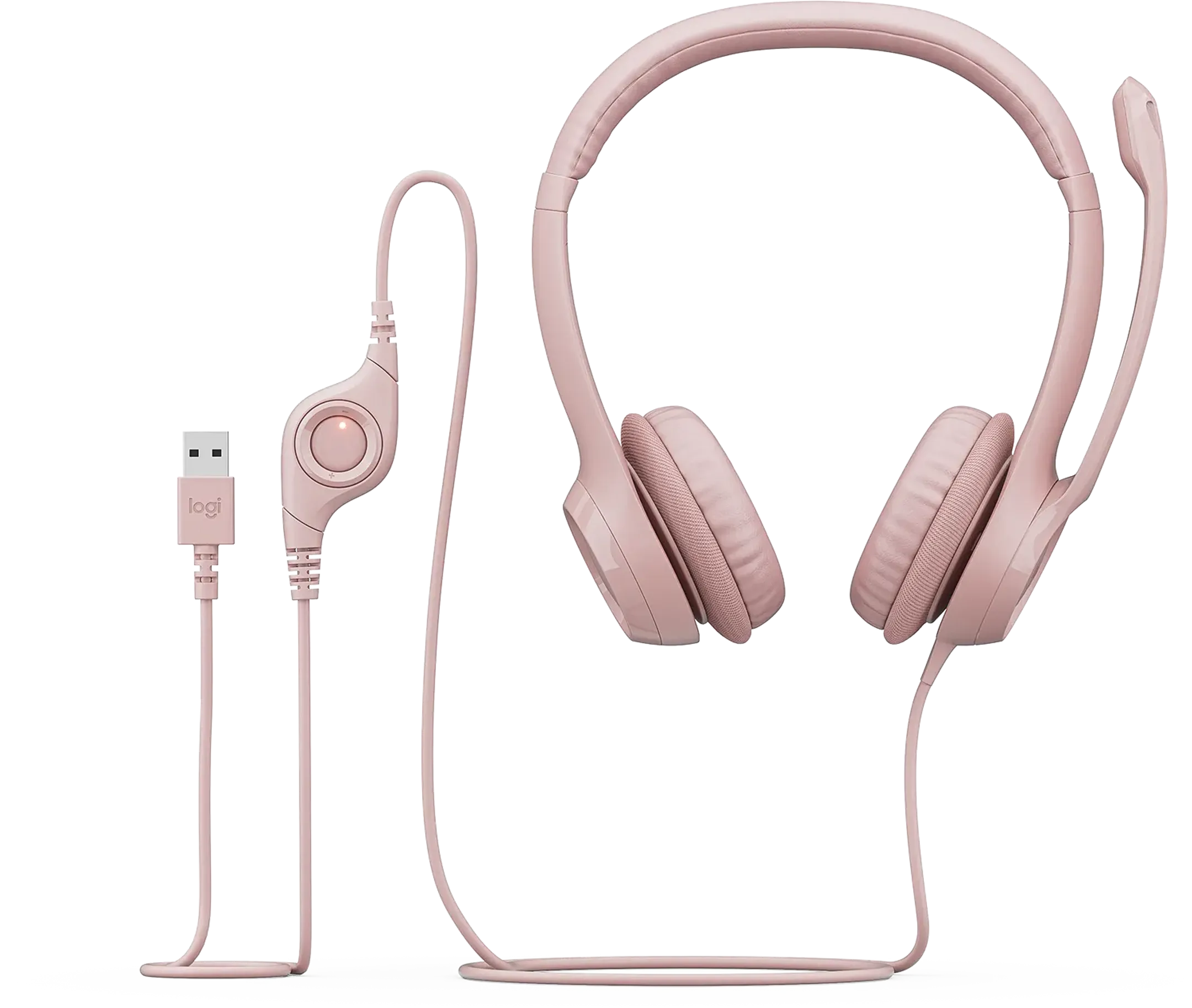 Logitech Casque USB H390 - Rose image