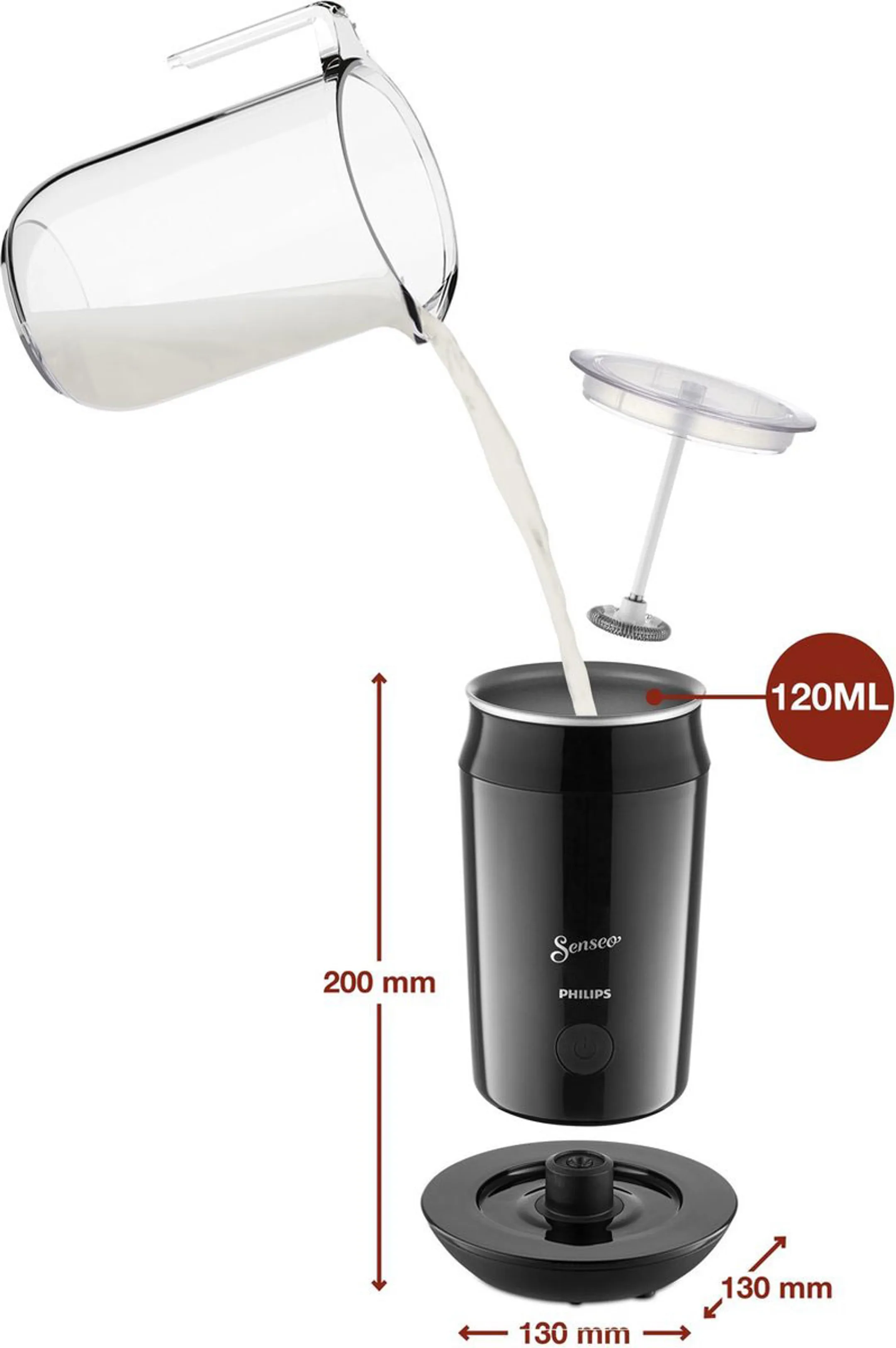 Philips Senseo Melkopschuimer CA6500/60 - Zwart image