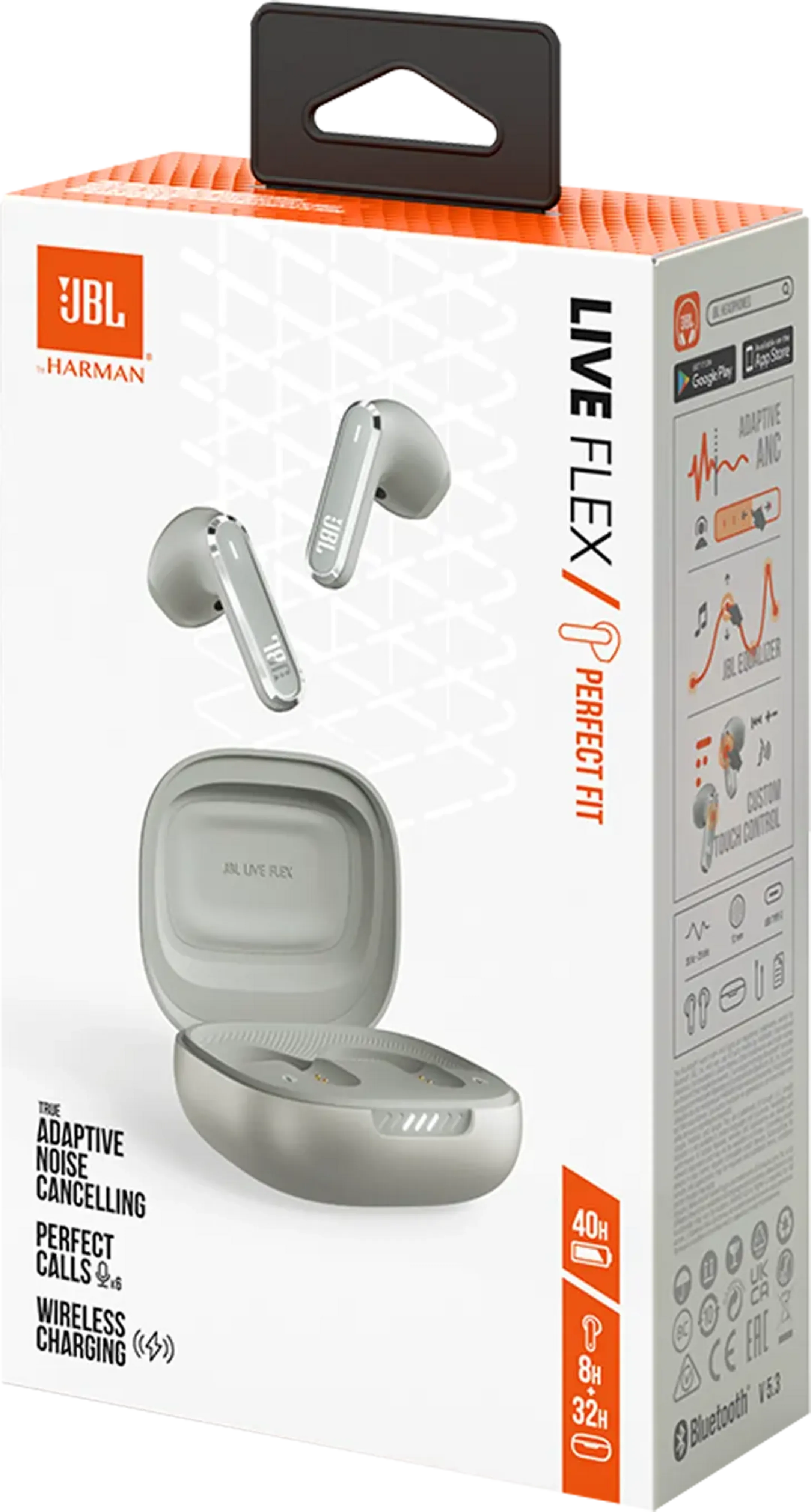 JBL Live Flex écouteurs sans fil avec Noise Cancelling - Argent image