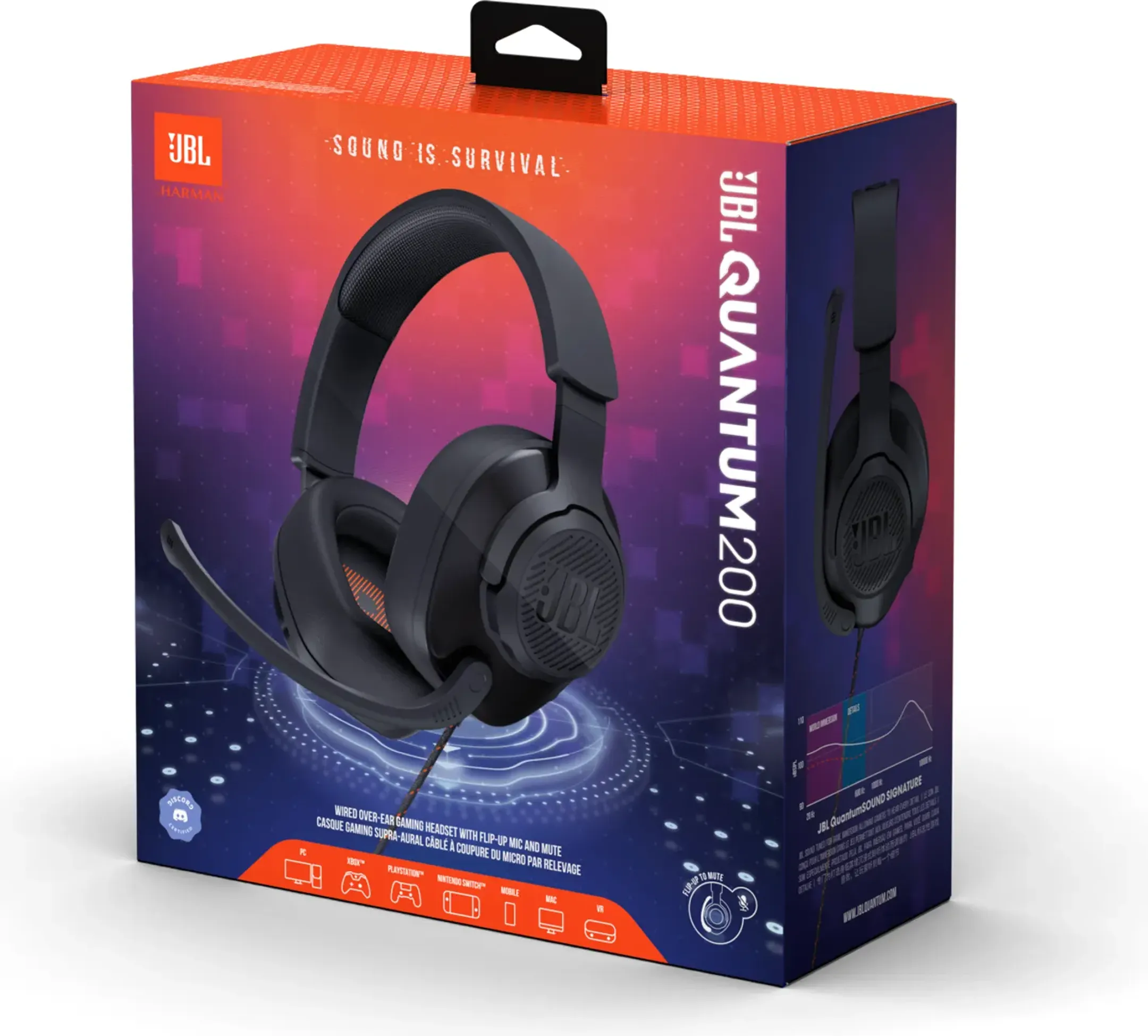 JBL Quantum 200 gaming headset - Black image