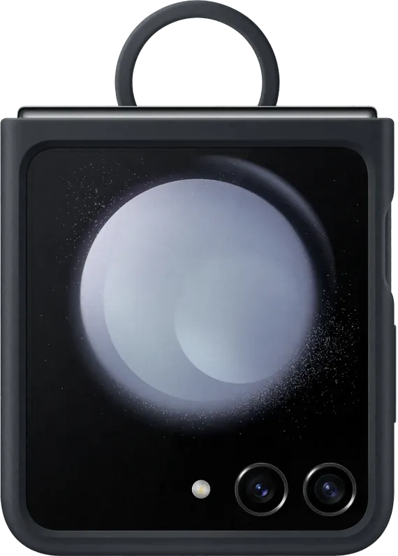 Silicone cover avec anneau pour Galaxy Z Flip5 - Indigo